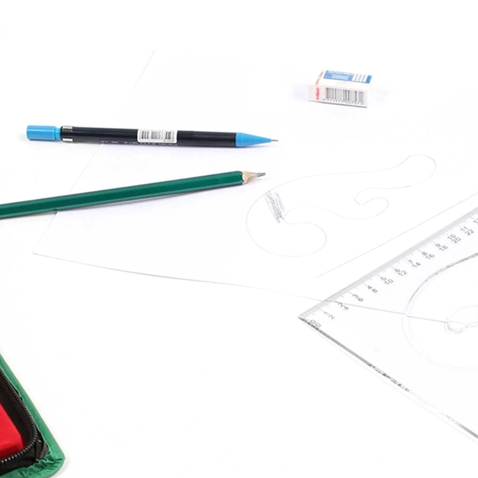 Compassi per tracciare 16pcs / set accessori for la redazione bussola Set metallo Bussola geometria degli utensili di precisione Set maschere di disegno a matita studente di scuola (10.63x6.30in) Stru