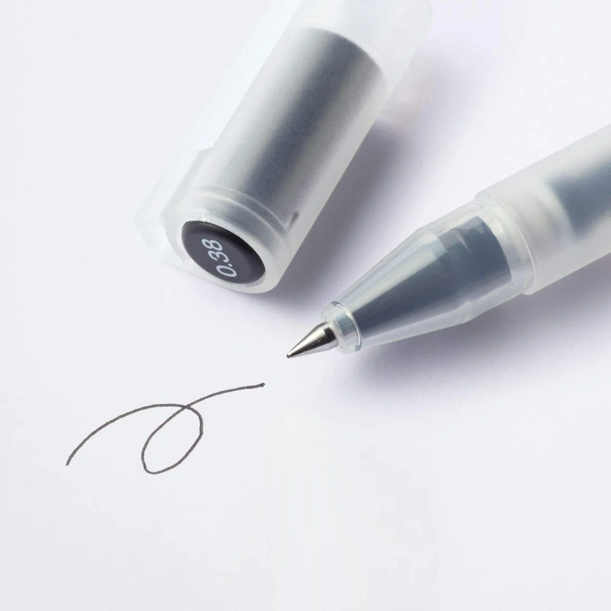 MUJI 5 penne a sfera con inchiostro gel, 0,38 mm, colore: nero