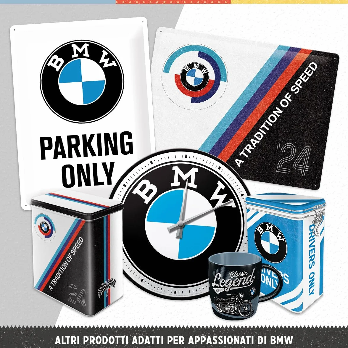 BMW Motorsport Cartolina in latta retrò 10x14 cm M Power E30 Official License Product