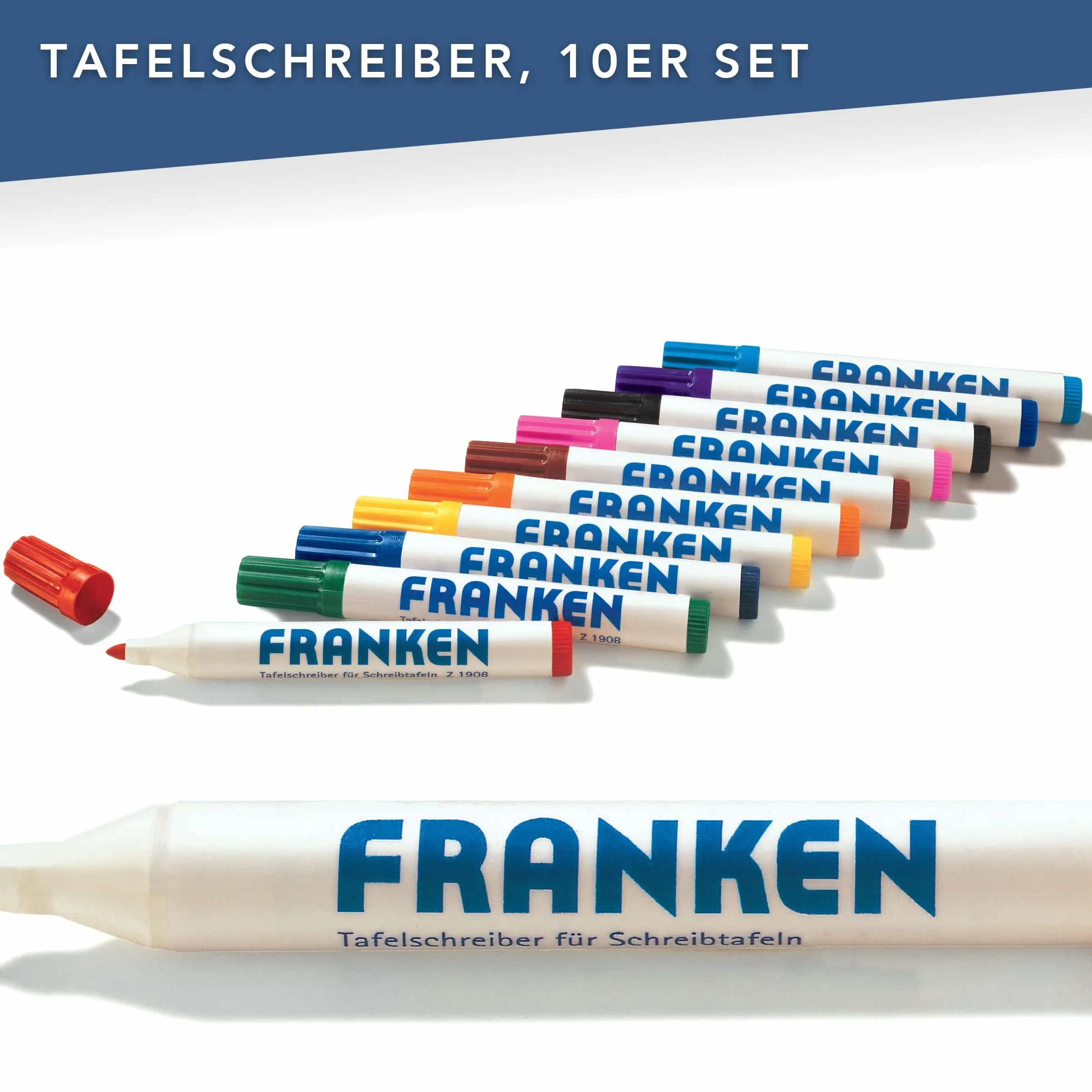Franken Z1951 - Set iniziale per lavagna magnetica, per lavagne normali e quadrettate