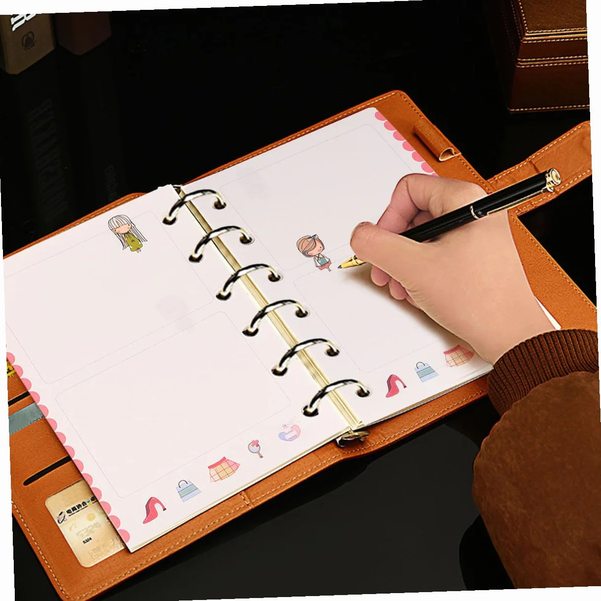 TOYANDONA 6 Anelli A7 Raccoglitore Planner Carta di Ricarica Colorato Cartone Animato