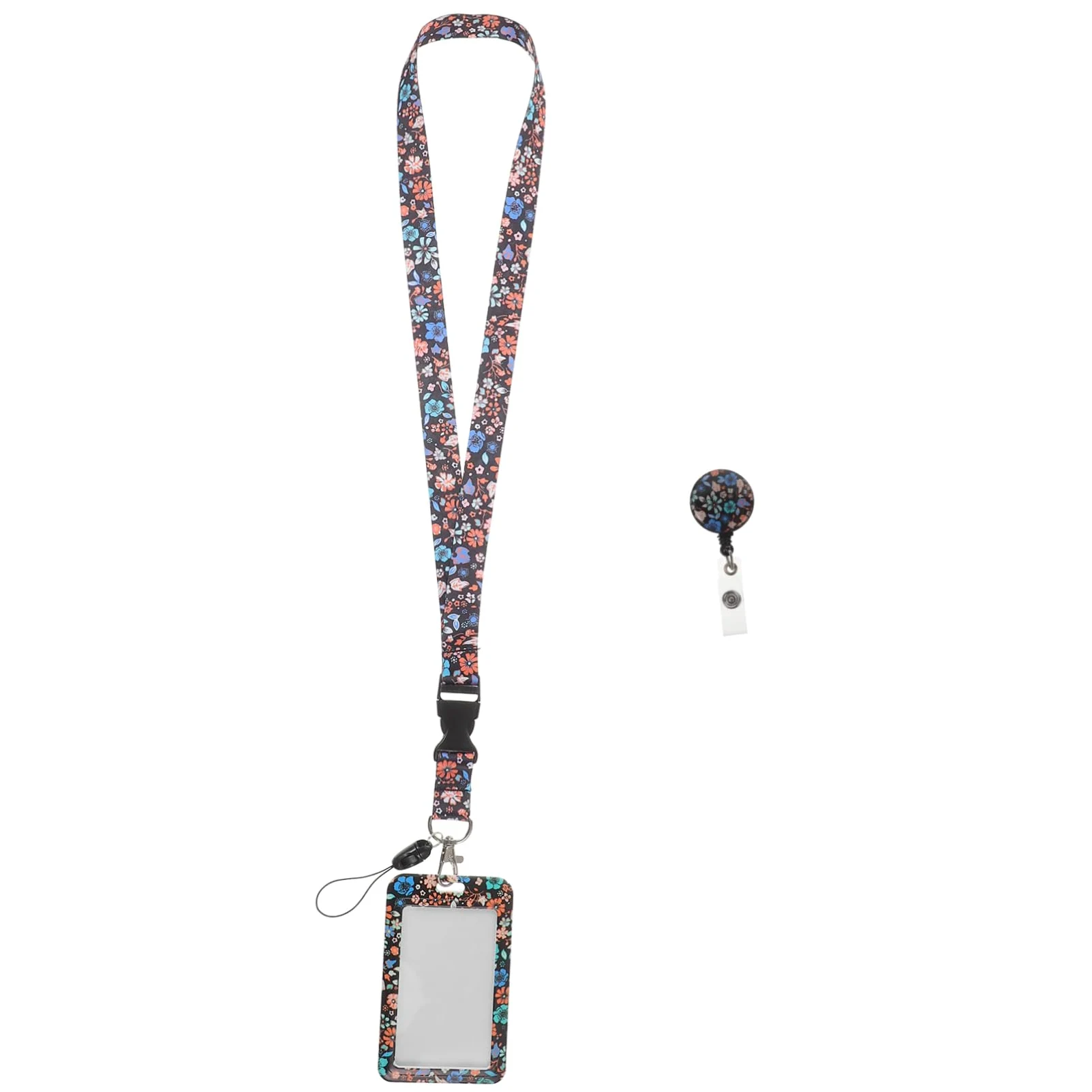 Lurrose 4sets Portabadge Retrattile Con Laccetto Cover Per Identificative Per Scuola e Resistente