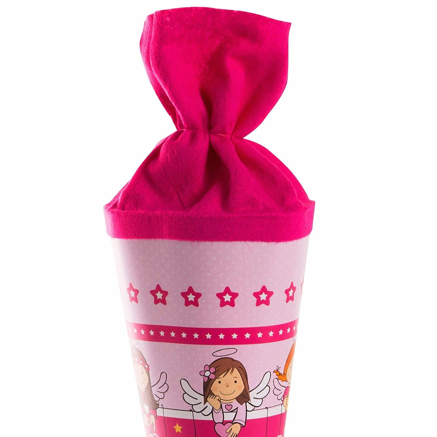 Goldbuch Cono per la scuola del fratello 35 cm rosa cartone laccato chiusura in feltro colorato