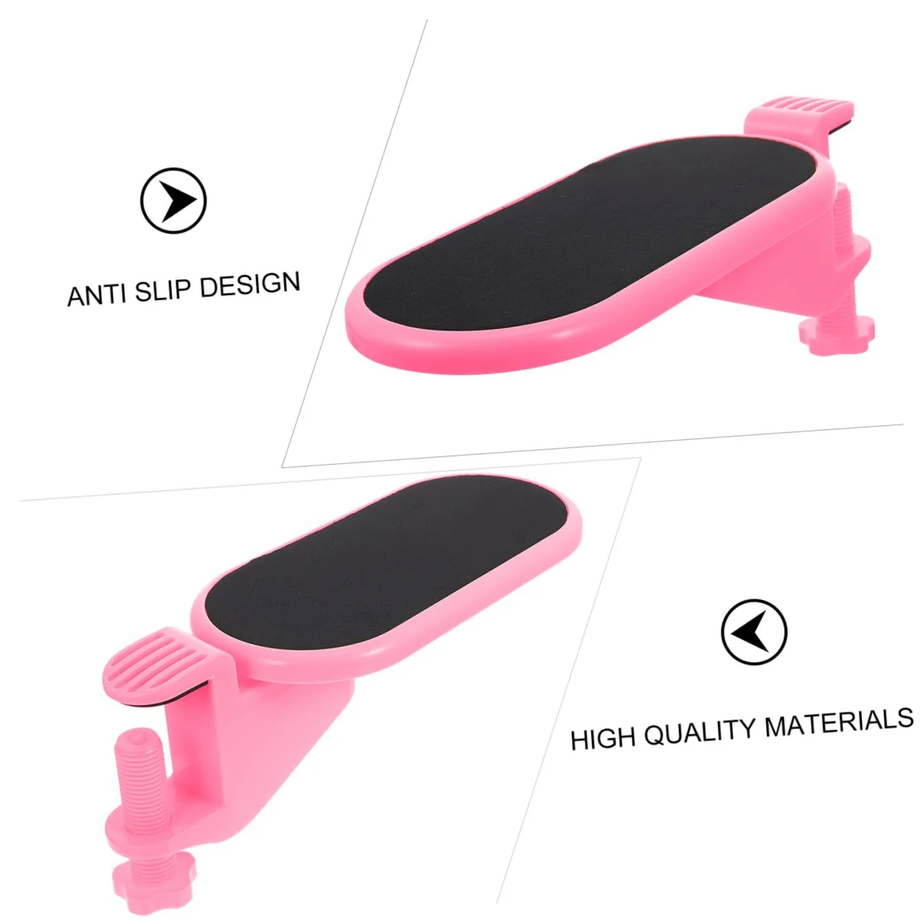 Poggia Polsi per Tastiera Ergonomico in Eva, Antiscivolo Rosa | Supporto Portatile per Computer, Riduce la Fatica della Mano, Adatto a Casa e Caffè
