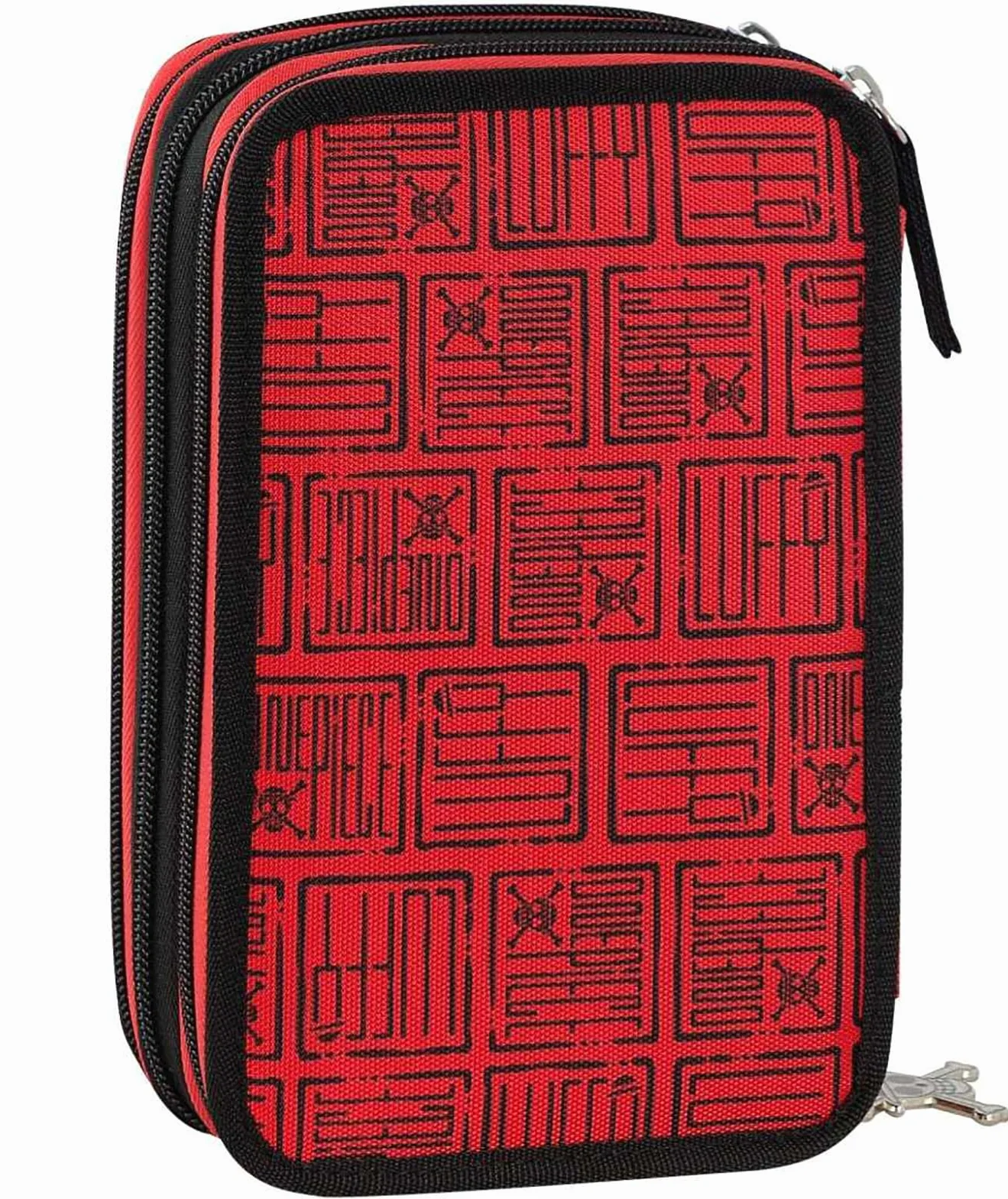 Clondo Astuccio 3 Scomparti Riempito Bambino One Piece Luffy 45 Accessori Scuola Set Cancelleria