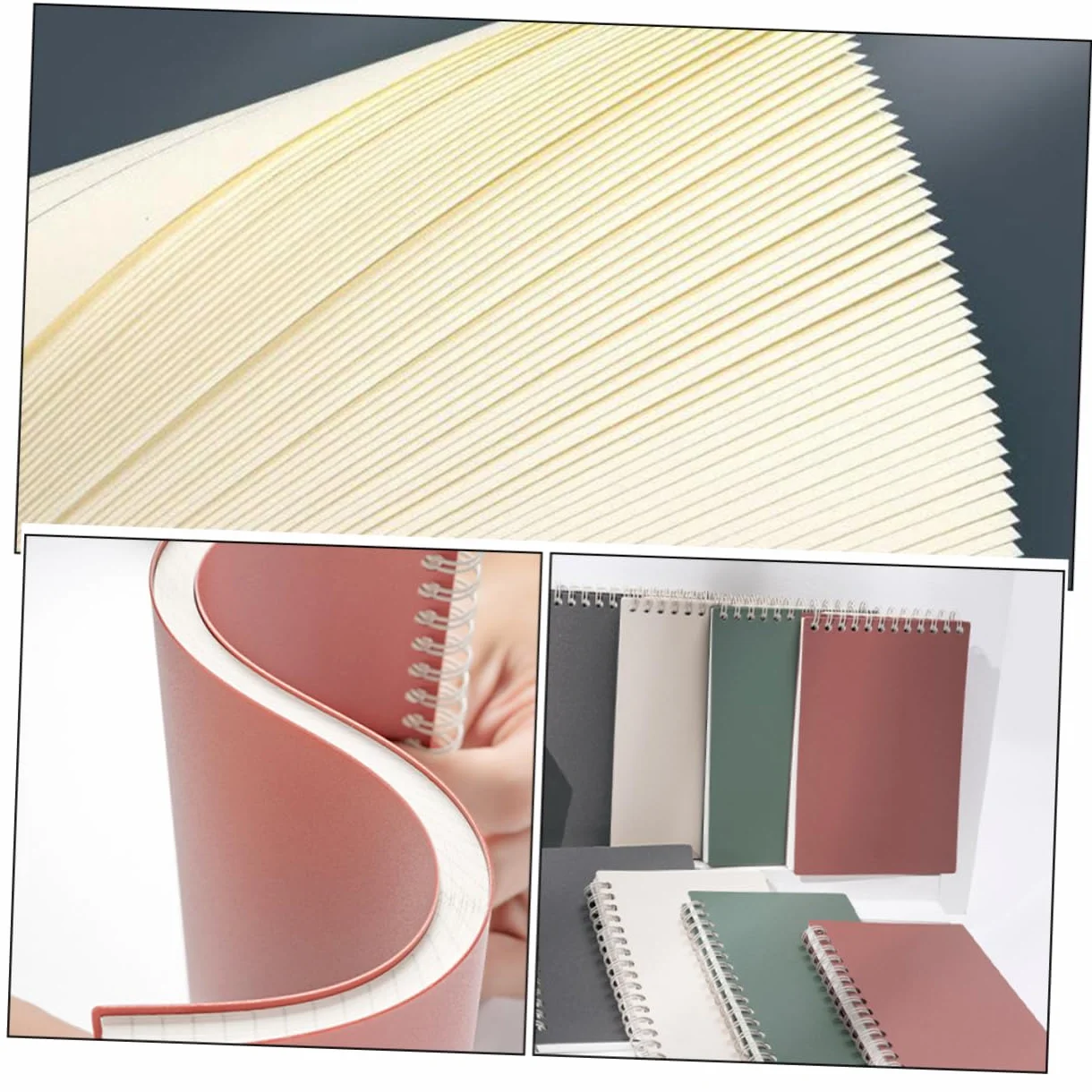 Lurrose 10pezzi Con Chiusura Scatto Design Minimalista Righe Per Scuola Facile Da Trasportare Per Scrivere Disegnare Tenere Un Per Università Materiale Scolastico Da Lavoro