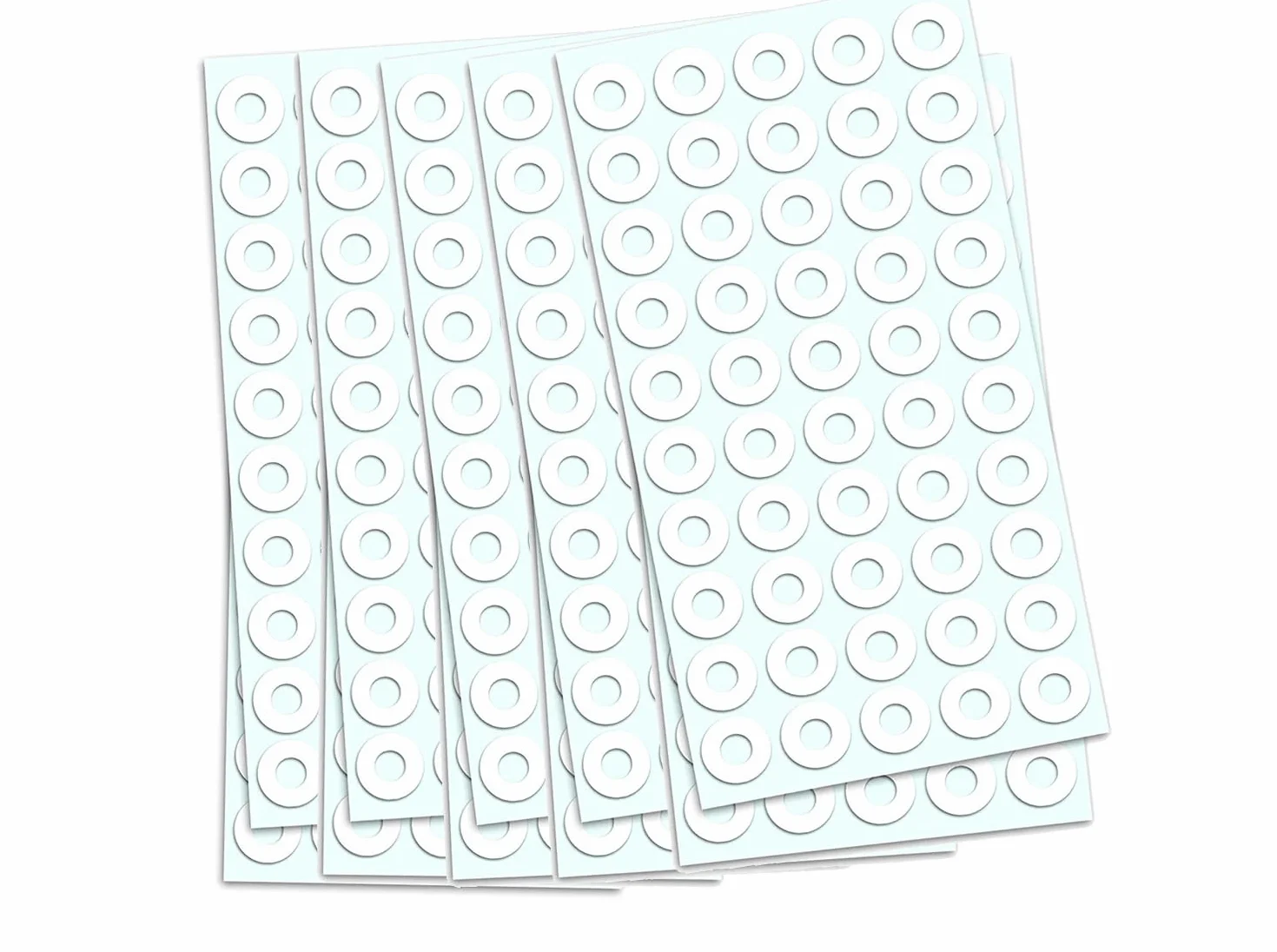 Salvabuchi Fogli Rinforzi Autoadesivi 13mm Trasparenti Bianco 1000 Pezzi