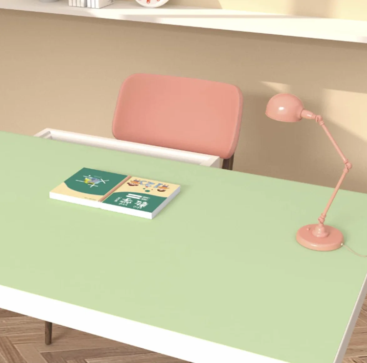 Tappetino da tavolo PU Sottomano per Scrivania Impermeabile 40x80cm Spessore 2mm Albicocca