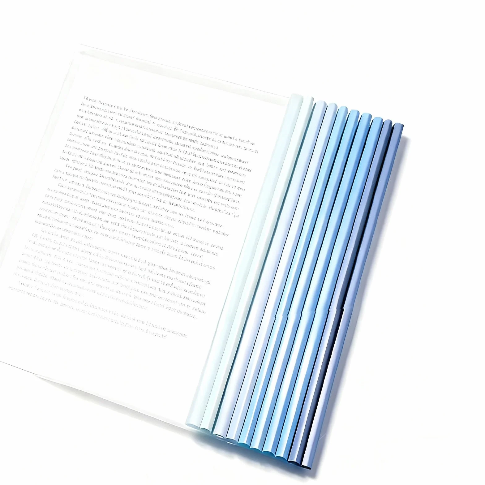 Copertine Trasparenti A4 per Rilegatura, Plastica Copertina Rapporto con Barra Scorrevole, 10 Pezzi