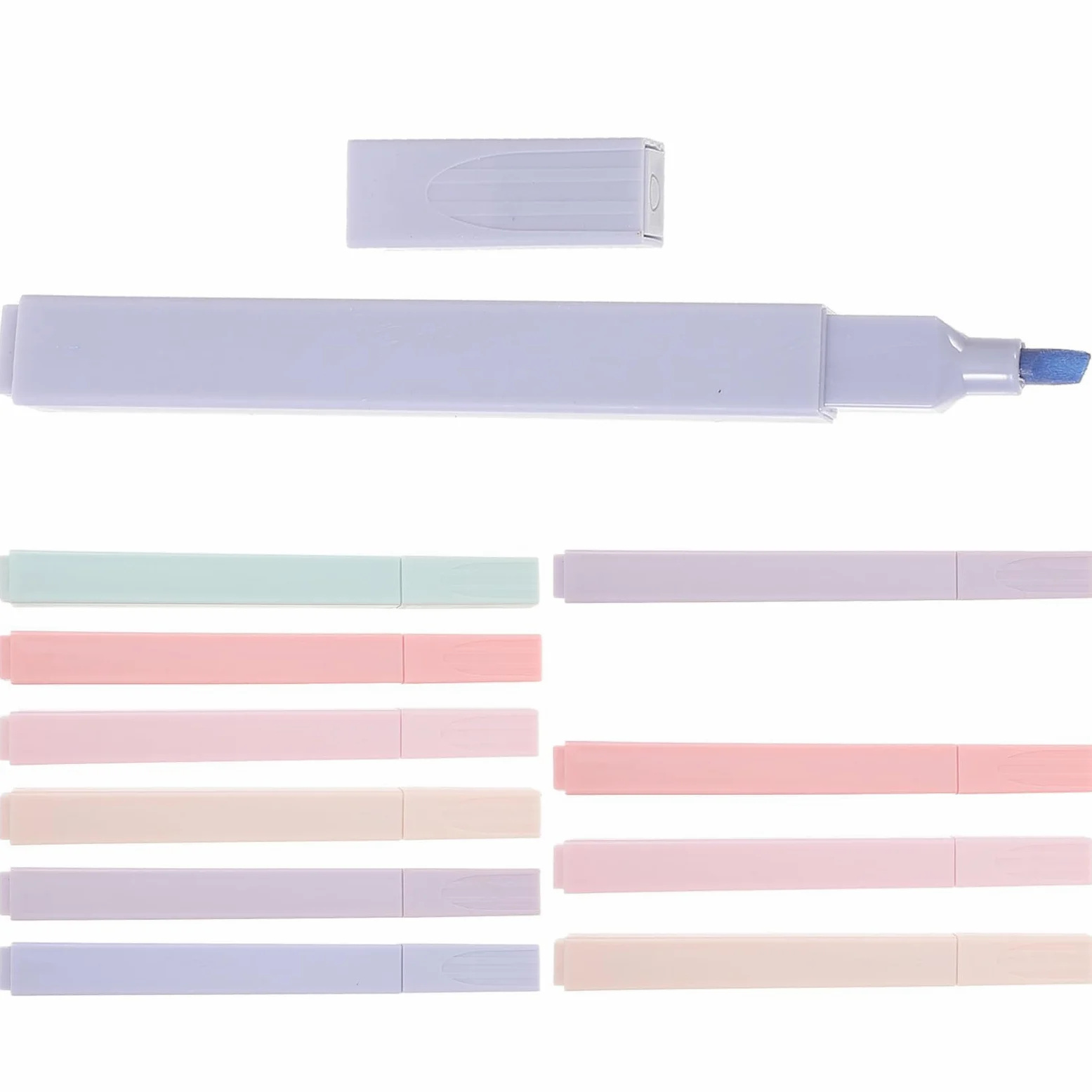 48 Pezzi Evidenziatori Colorati Morbida Punta Scalpello Penne per Studio e Colori Vivaci Pigmenti Base d Asciugatura Rapida per Scuola e Ufficio