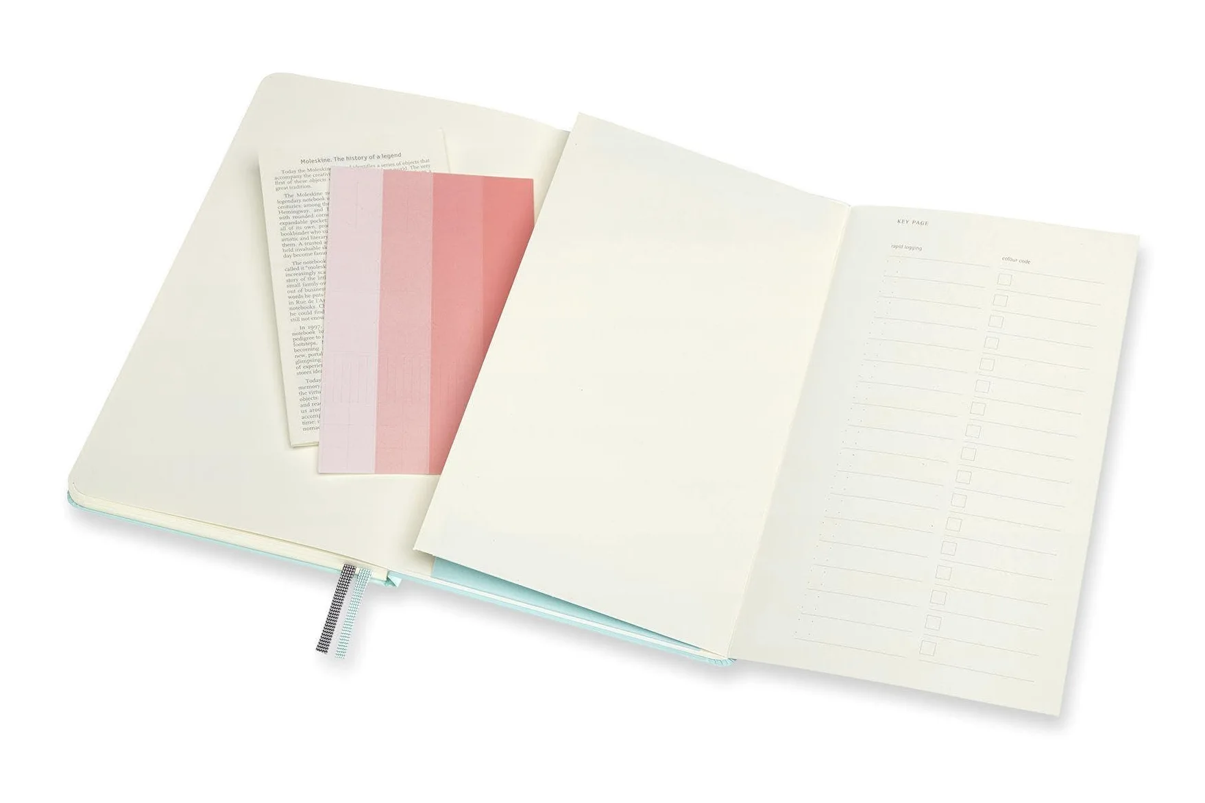 Moleskine, Taccuino Bullet Collezione Art, Blocco da Disegno, Quaderno da Disegno, Pagine Bianche o a Righe, Copertina Rigida, Formato Grande 13x21 cm, Colore Acquamarina