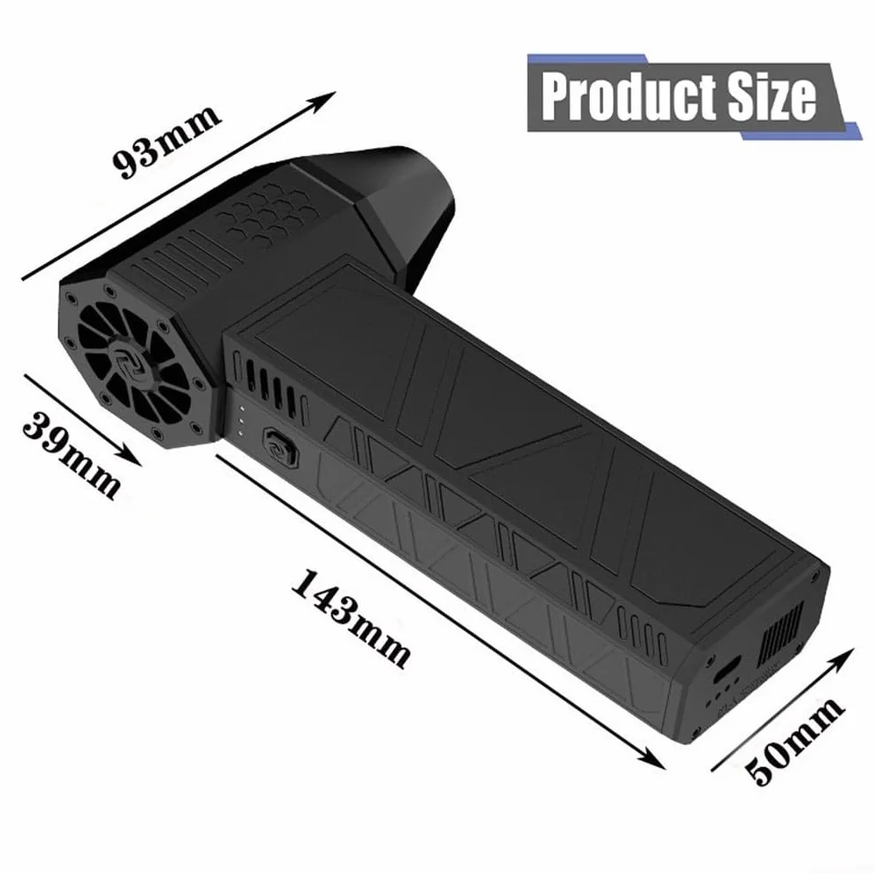 X3 Violent Turbo Fans - Air Duster - soffiatore ad aria con motore brushless, 3 Velocità Regolabili, 3000mAh, Ricarica Rapida, per Pulizia PC, Auto, Animali Domestici e Altro