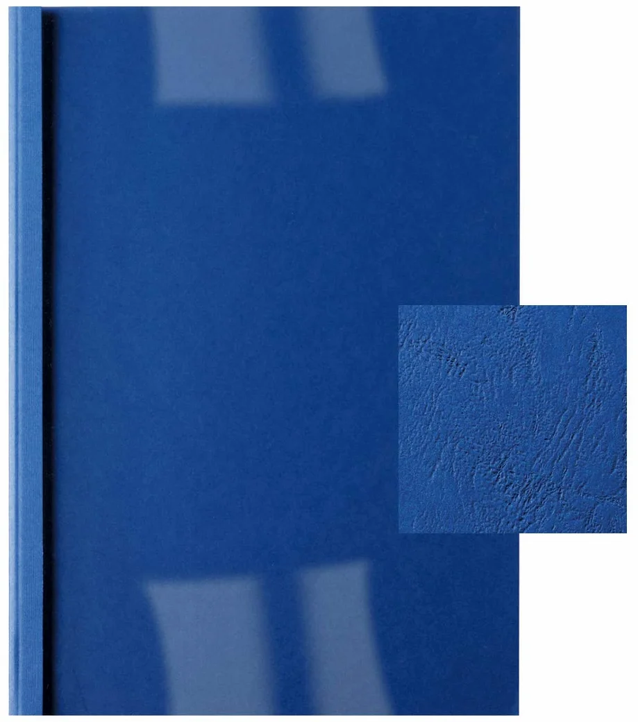 GBC® - Cartellina termica ThermaBind™ LeatherGrain, 250 g/m², copertina anteriore trasparente, A4, 1,5 mm, per 15 fogli, nero (100 pezzi), 5 confezioni da 100 pezzi
