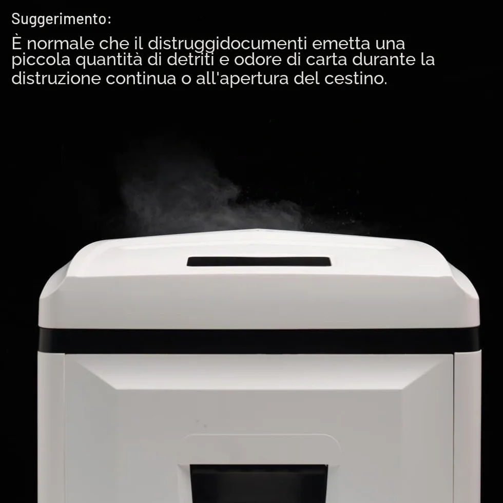 Kalopsia Distruggidocumenti Microframmenti: 1*1mm P7 Alta Sicurezza 6 Fogli Tritadocumenti Ufficio Casa 56dB Tritacarta Professionale per Carte di Credito Graffette CD/DVD 25min Autonomia 23L Cestino