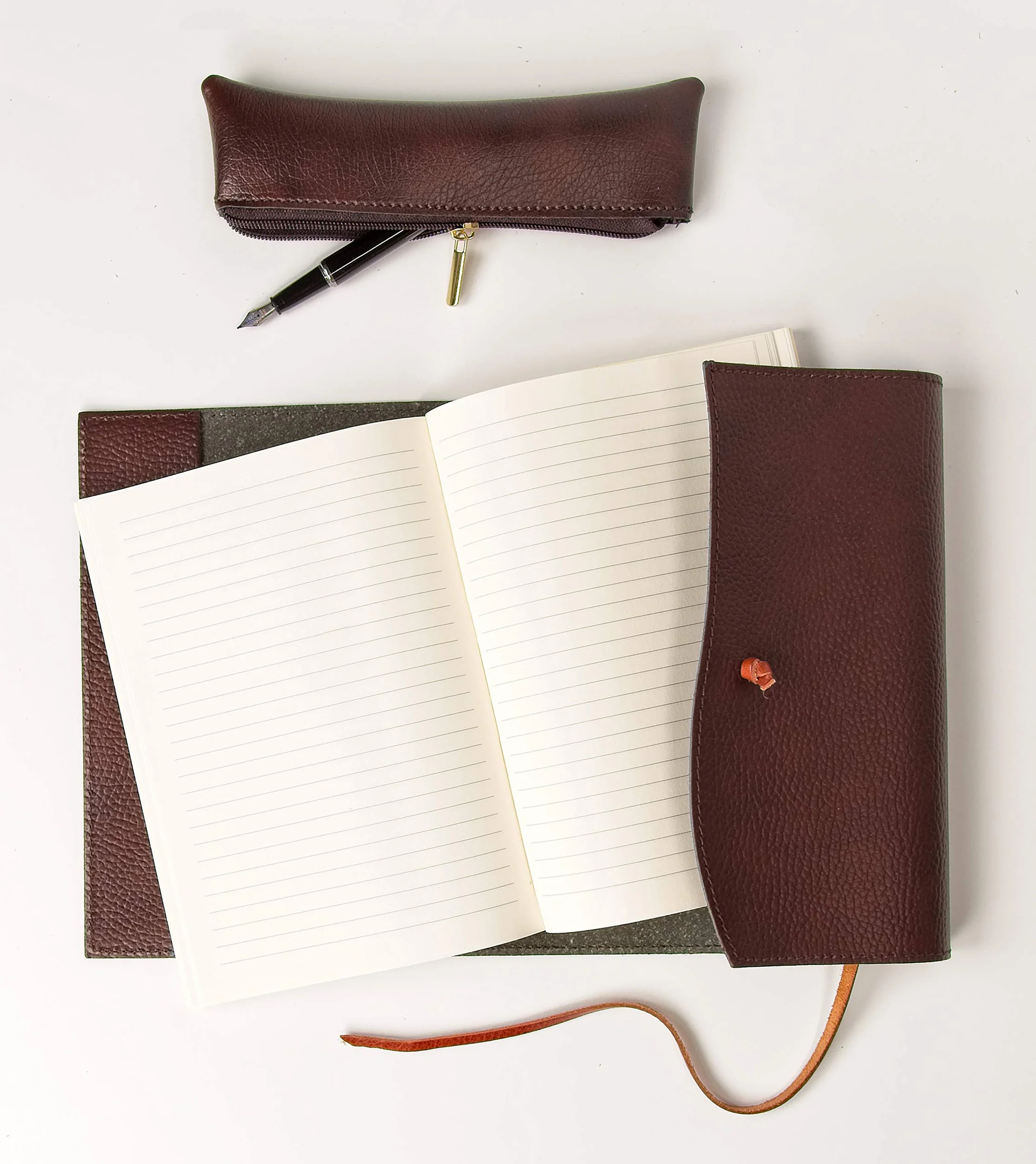 Belcraft Tivoli Diario/Taccuino in Pelle riciclata con Blocco Intercambiabile, Realizzato a mano da Artigiani Toscani, Include Scatola Regalo, A5 (15x21 cm) Marrone (Marrone)