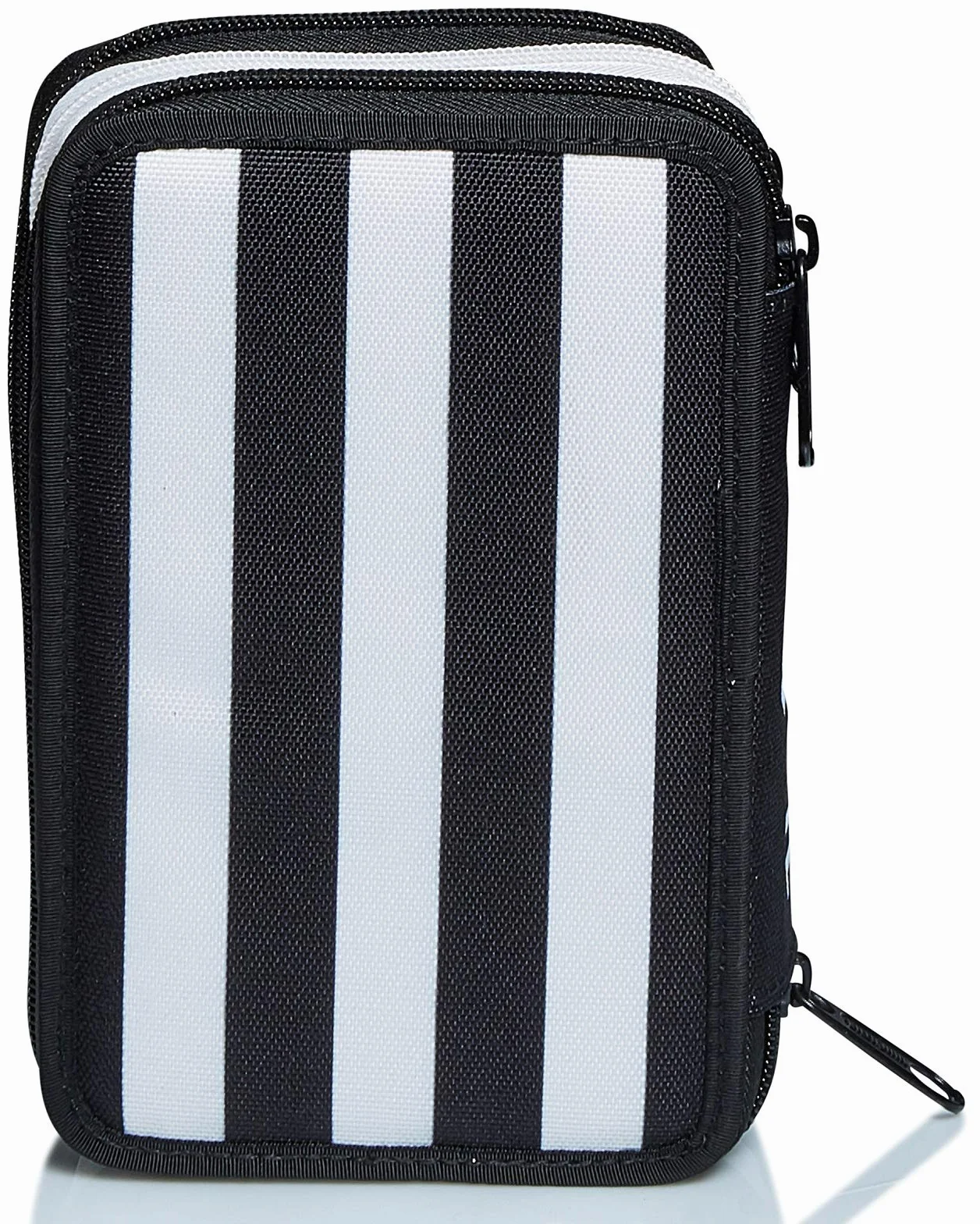 Seven Astuccio Scuola Juventus 3 Zip Bianco Nero Triplo Scomparto Matite Penne Pennarelli Accessori per Zaino Ragazzi