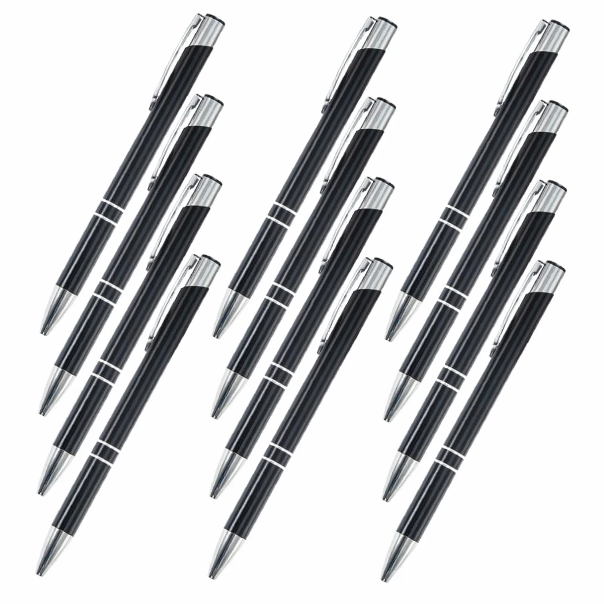 48pezzi Penne Sfera Metallo Per Ufficio e Scuola Design Elegante e Resistente Scrittura Per Insegnanti e Studenti Forniture Ufficio Per Adulti e Donne