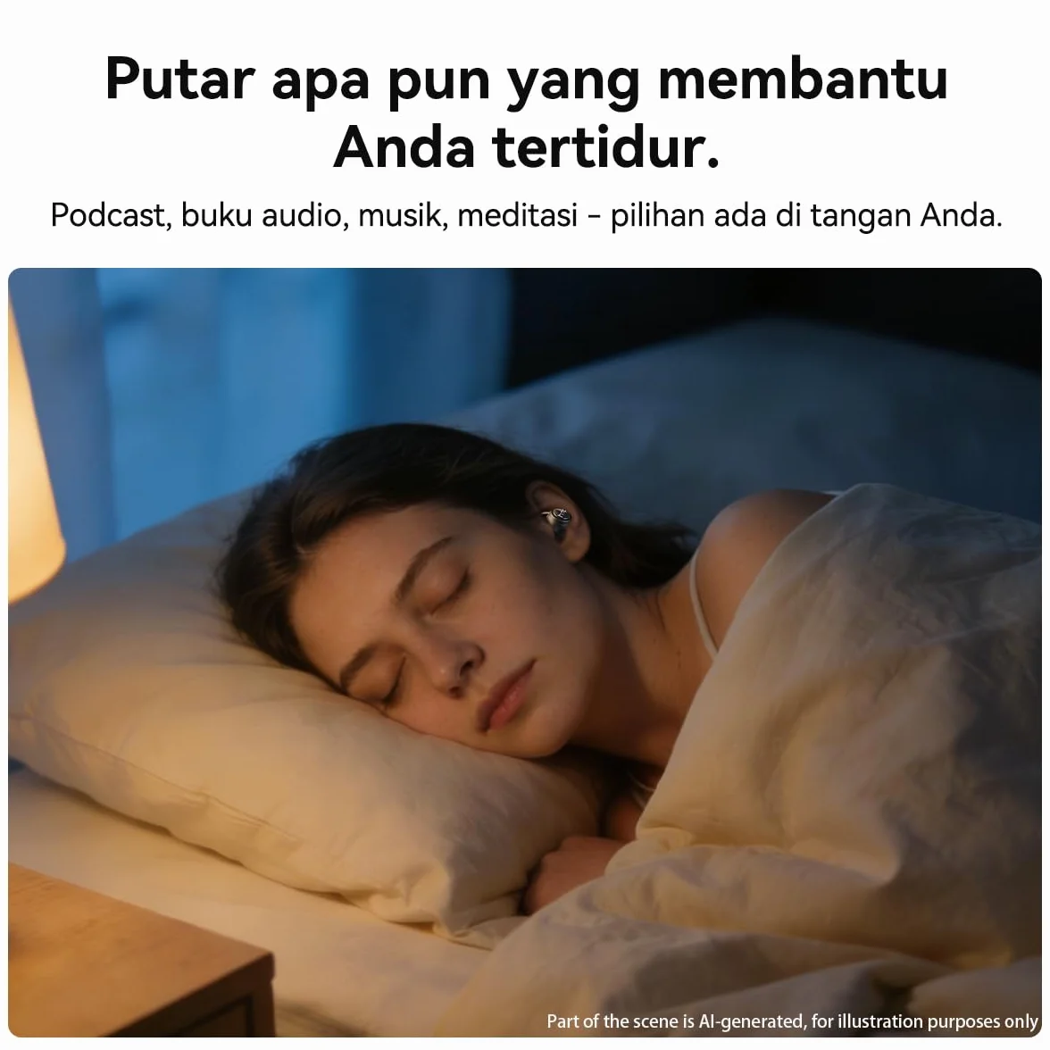NE76 Sleep Earbuds - Auricolari Bluetooth da 6 pollici, traduzione AI, in tempo reale, 150 lingue, impermeabili, design piccolo, per chi dorme di lato, per viaggi, istruzione, riunioni di lavoro