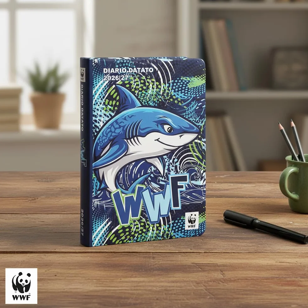 WWF Diario Scuola 2026-2027 Ufficiale, Diario Scolastico Copertina Rigida 352 Pagine 13 x 17,8 cm