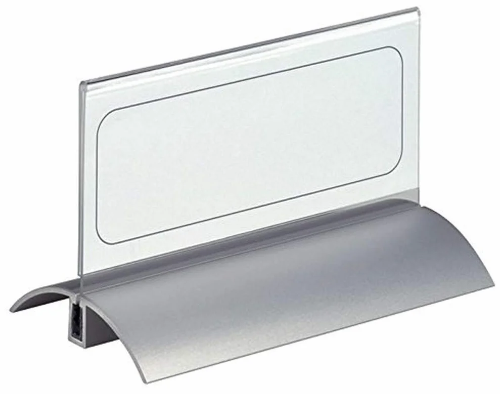 Portanome da Tavolo De Luxe 61/122 x 150 mm Confezione da 2 Pezzi Trasparente