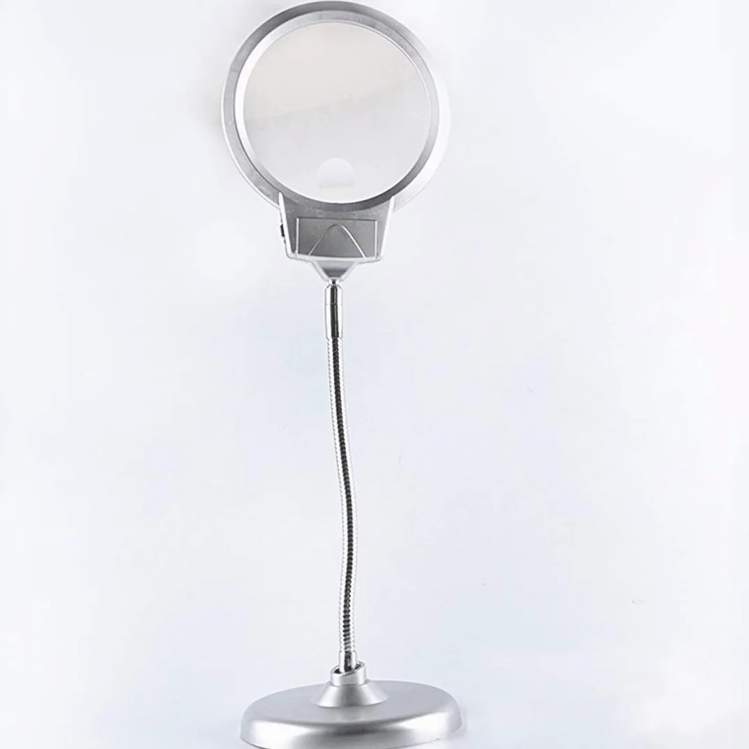 Lente d'Ingrandimento da scrivania - Lampada da scrivania a LED con Lente d'Ingrandimento ad Alta Potenza per Anziani per Leggere l'identificazione del Telefono Cellulare Lampada d