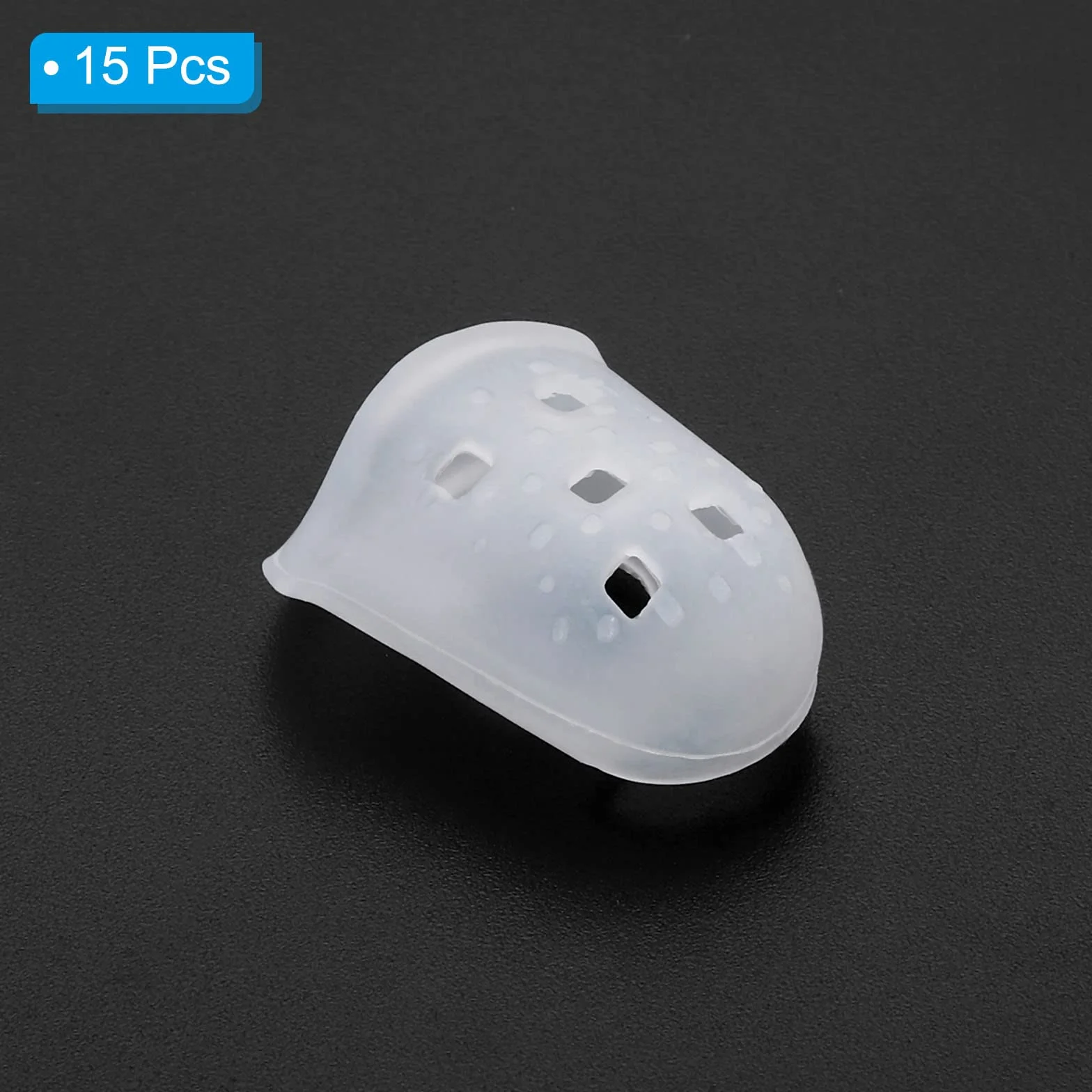 PATIKIL 0.71 Calci Gomma Dita Punte 15pz Silicone Polpastrelli Protezione Copritastiera Ditale per Chitarra