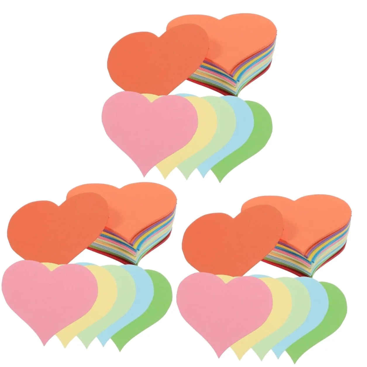 STOBOK 300 Pz Carta d'amore appunti appunti Carino adesivi biglietti d'auguri etichette blocco note a cuore promemoria appiccicosi A forma di cuore inceppamento della carta foglio bianco