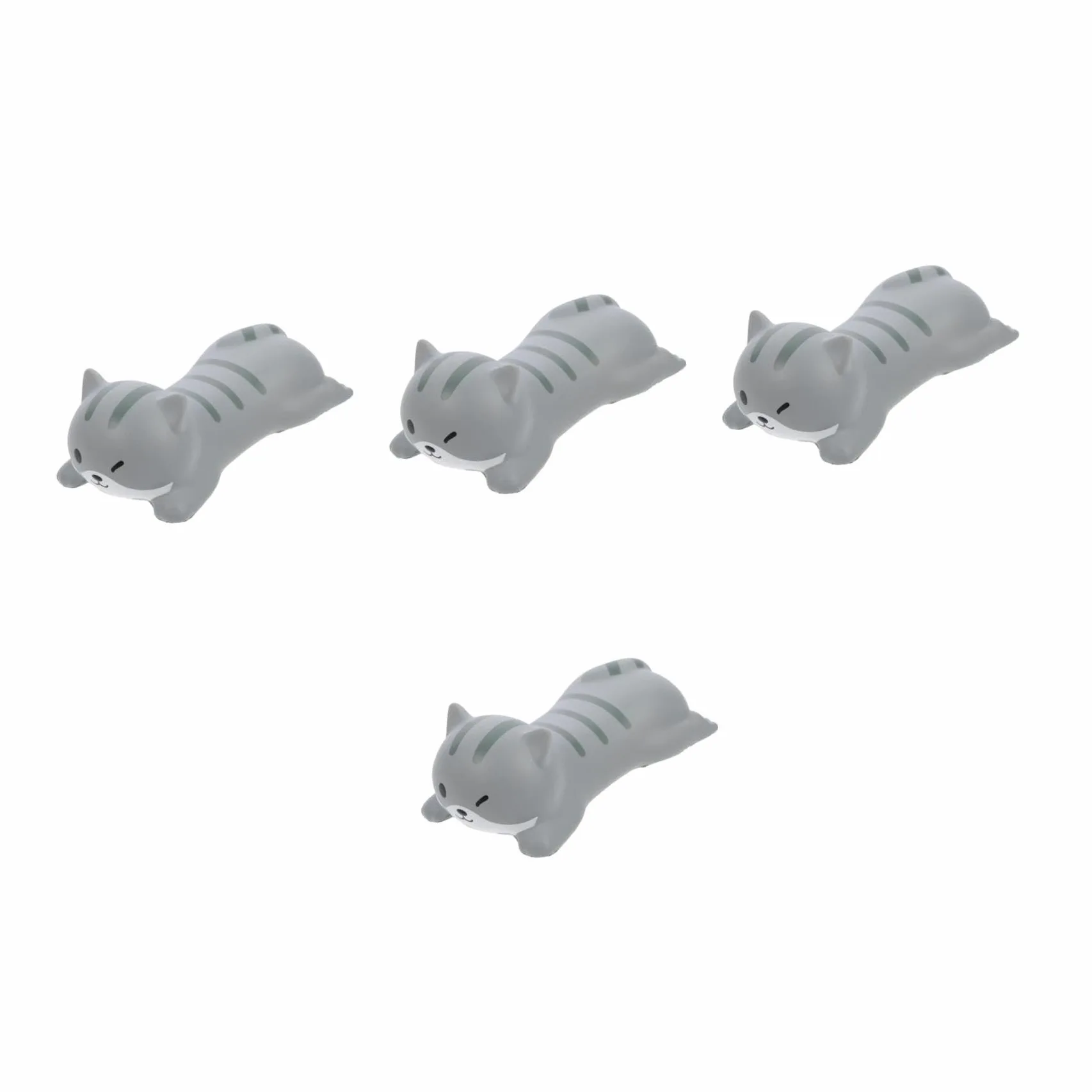 HOMSFOU 4 Pezzi Tappetino Per Mouse Da Polso Cuscino Da Polso Per Animali Carino Poggiapolsi in Memory Foam Carpale Mouse Poggiapolsi Riposo Cartone Animato Supporto Grey