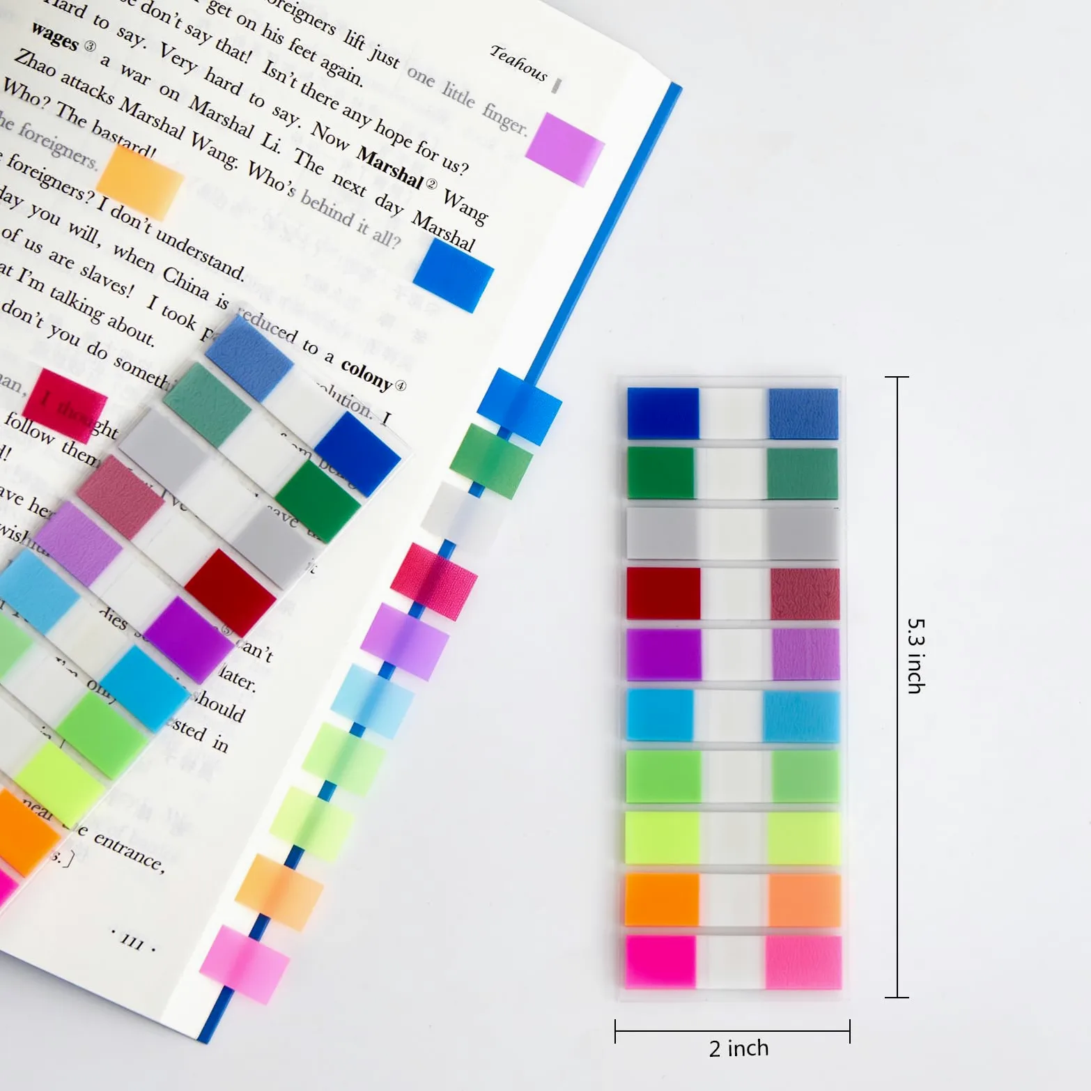Segnapagina adesiva per appunti, trasparente, scrivibile, colorata, per libri, indice, etichette, etichette, etichette, divisori, per quaderni, ufficio, scuola, insegnanti, planner memo, 1000 pezzi