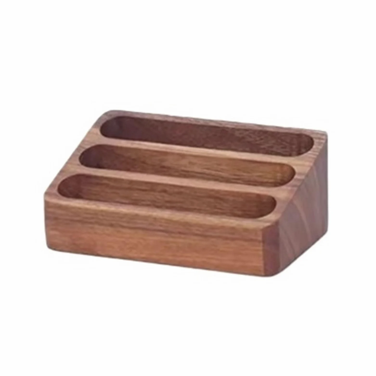 Porta Biglietti da Visita Porta Biglietti da Visita per scrivania Espositore per Biglietti da Visita Organizzatore per Biglietti da Visita (Marrone 11,5x7x4,5 cm)