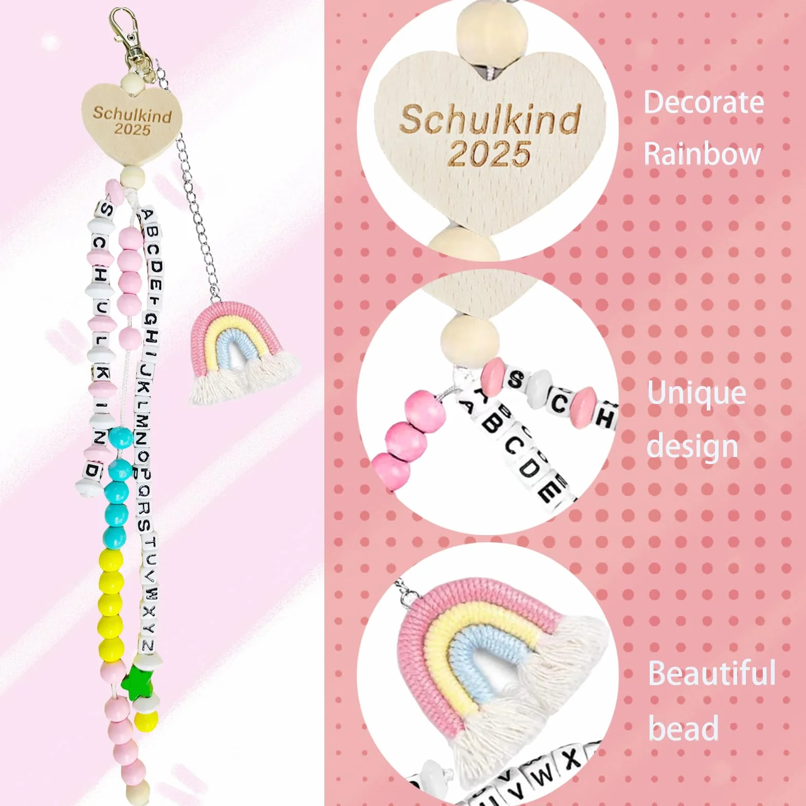 Collana per bambini di scuola 1° classe con confezione regalo, 2025