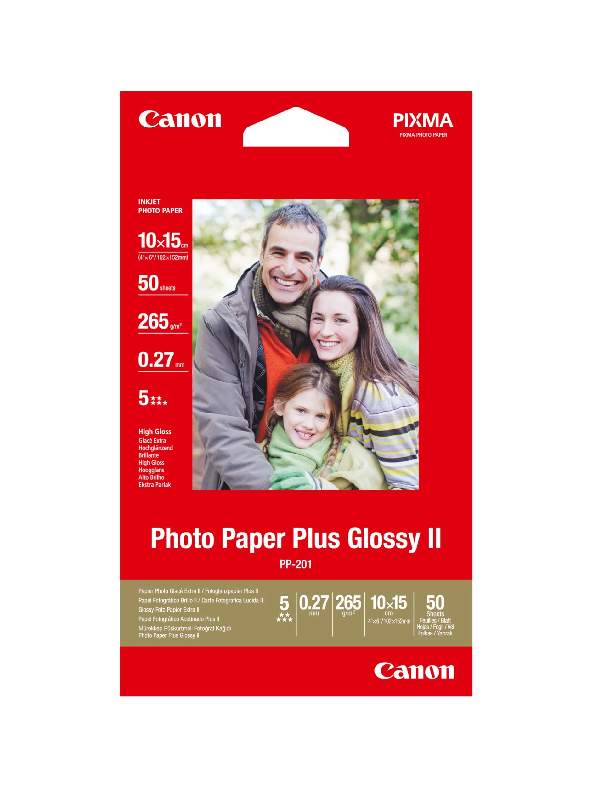 Canon 2311B003 Carta Inchiostro Pp, Red, 10 x 15