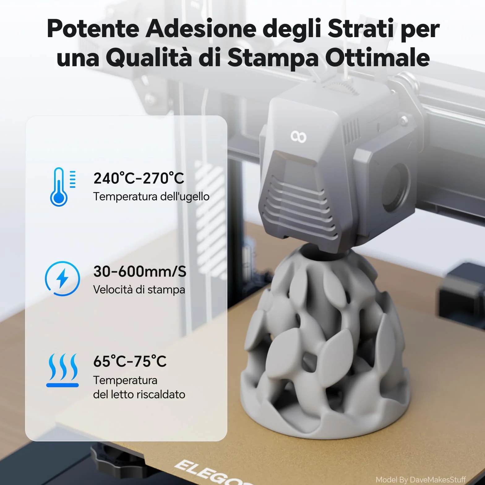 DEEPLEE Filamento PETG Rapido 1.75 mm 1 kg Trasparente Alta Resistenza agli Urti per Stampanti 3D FDM