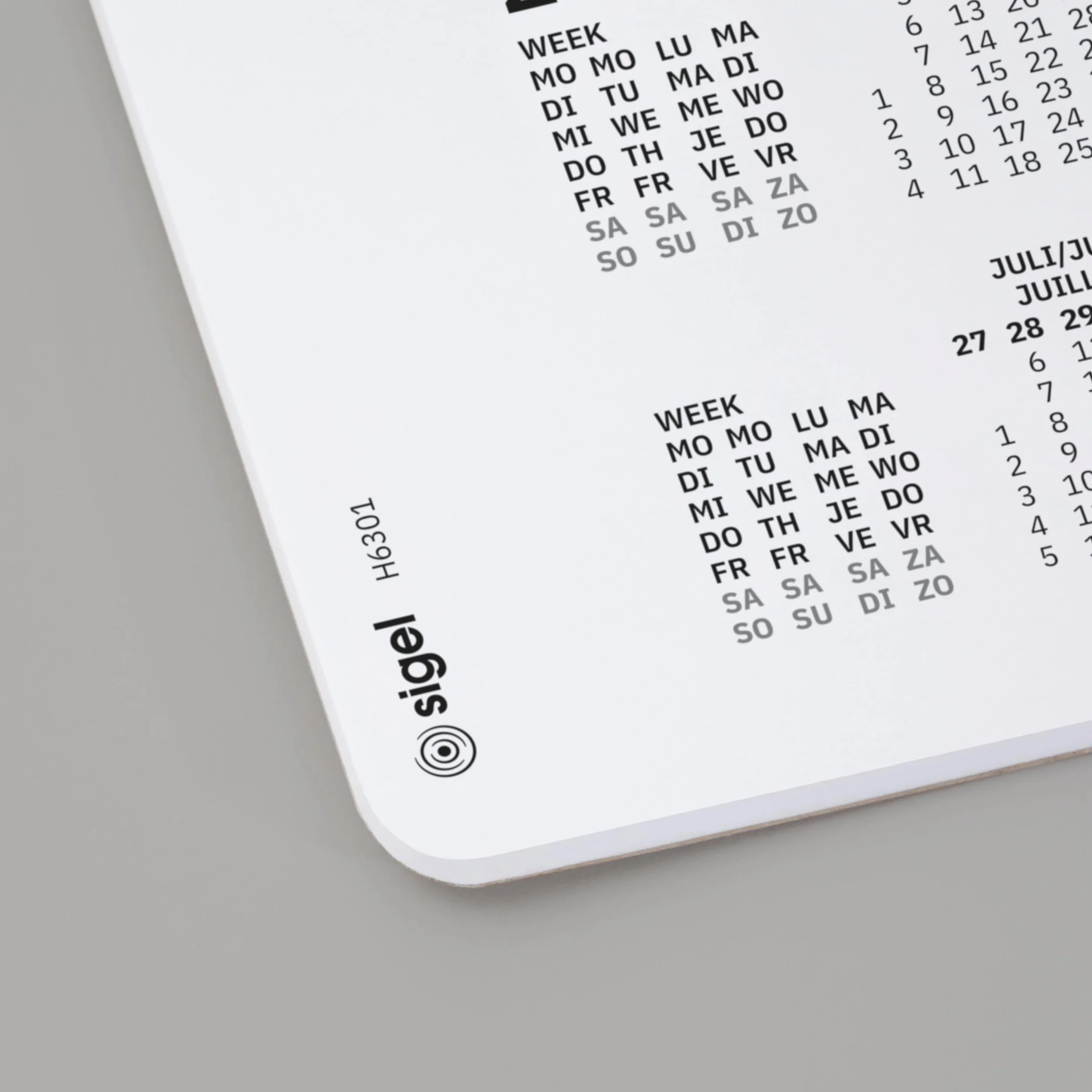 SIGEL H6301 Sottomano di carta puntinato bianco A2 30 fogli FSC 5 pezzi