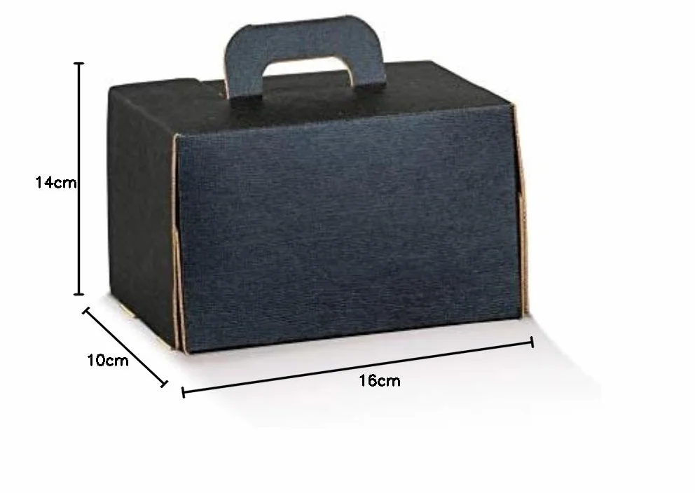 Scotton Box Valigetta in cartoncino accoppiato per ristorante Bistrot sushi cm 16x14x10 Nero Seta pz 10