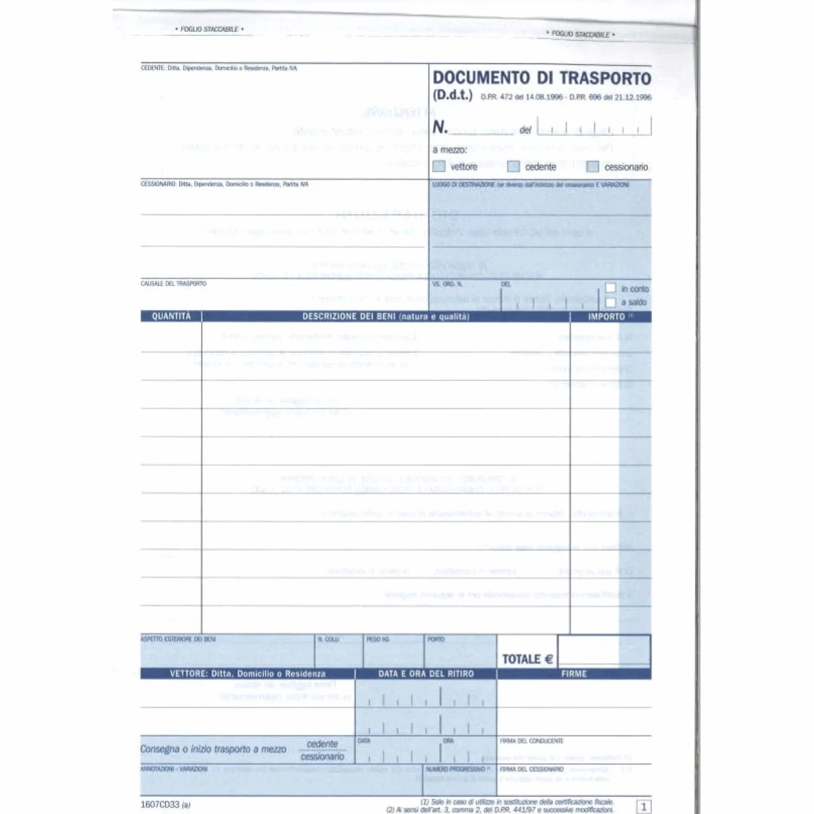 Blocco Documenti di trasporto Triplice copia 215x148mm 5 Pezzi