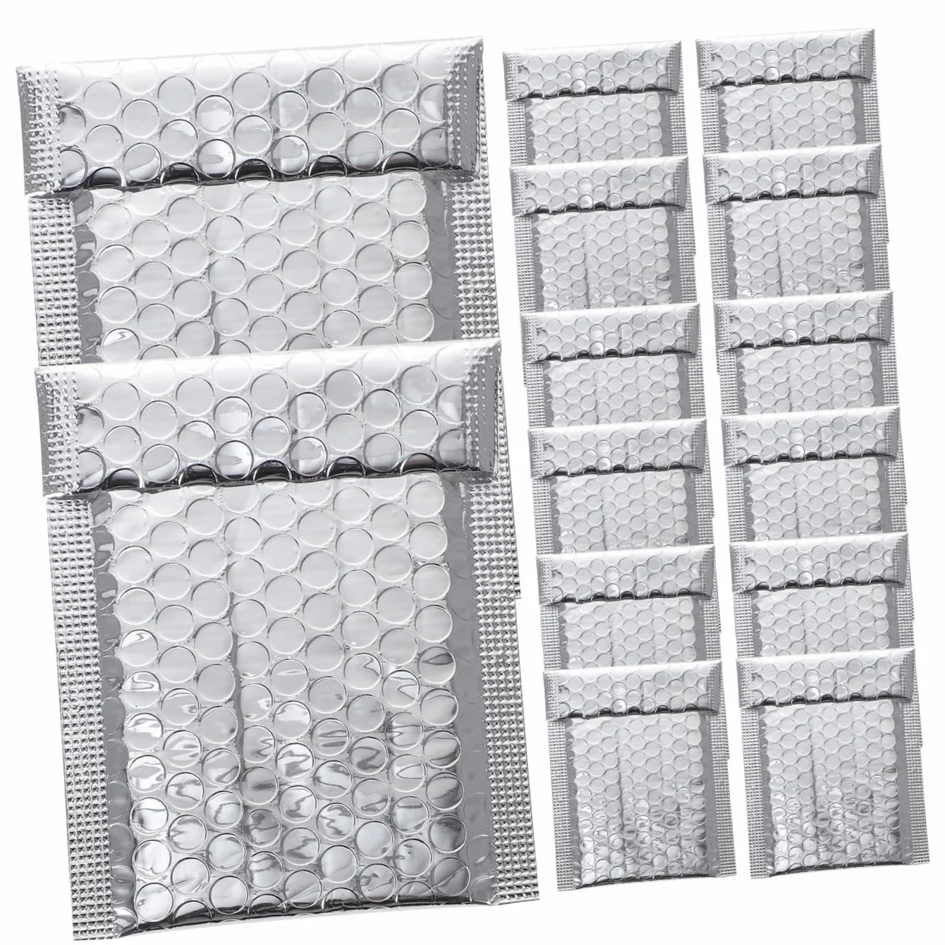 POPETPOP 100 pezzi Buste Imbottite per Spedizioni con Chiusura Autoadesiva Buste Padded con Bolle d Aria in Alluminio Protezione Antigraffio per Telefoni Gioielli ed Elettronica