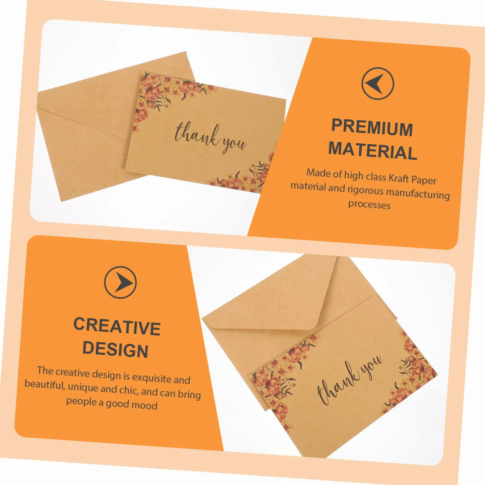 Lurrose 40 Pz Biglietto Di Ringraziamento Carta Di Promemoria Multiuso Biglietti Di Ringraziamento Alla Rinfusa Carte Di Ringraziamento Biglietti Di Ringraziamento Unici Carta Kraft