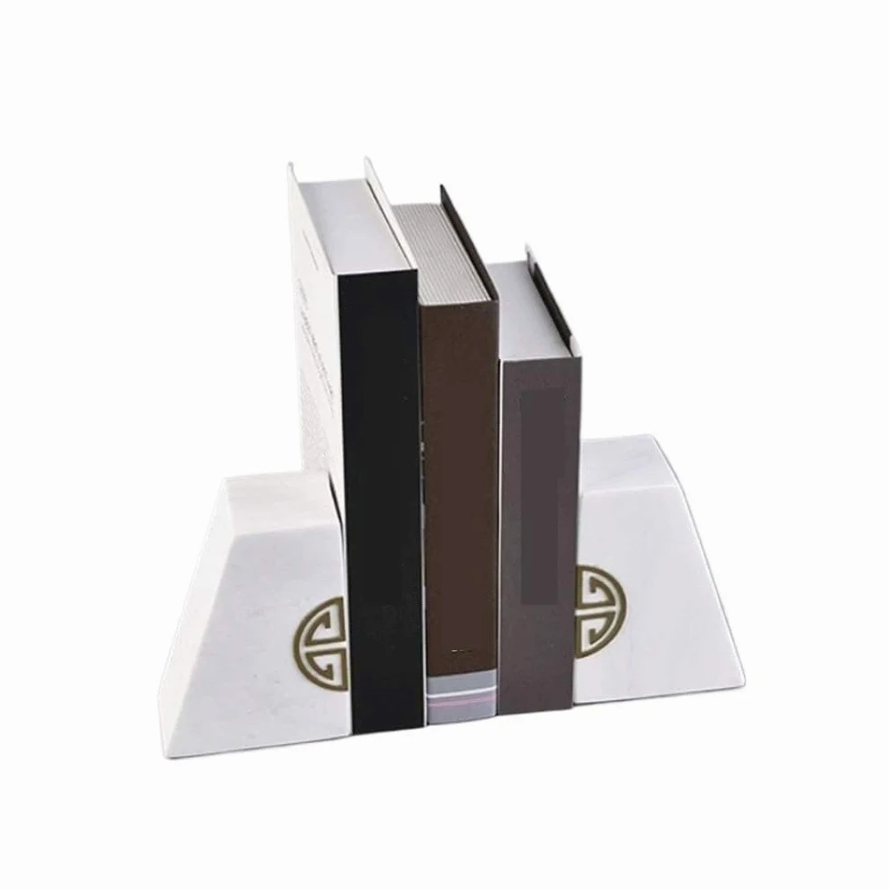 Reggi Libri, Fermalibri Fermalibri decorativi in ​​marmo, libri leggeri e di lusso, fermalibri moderni Ufficio Casa Scrivania