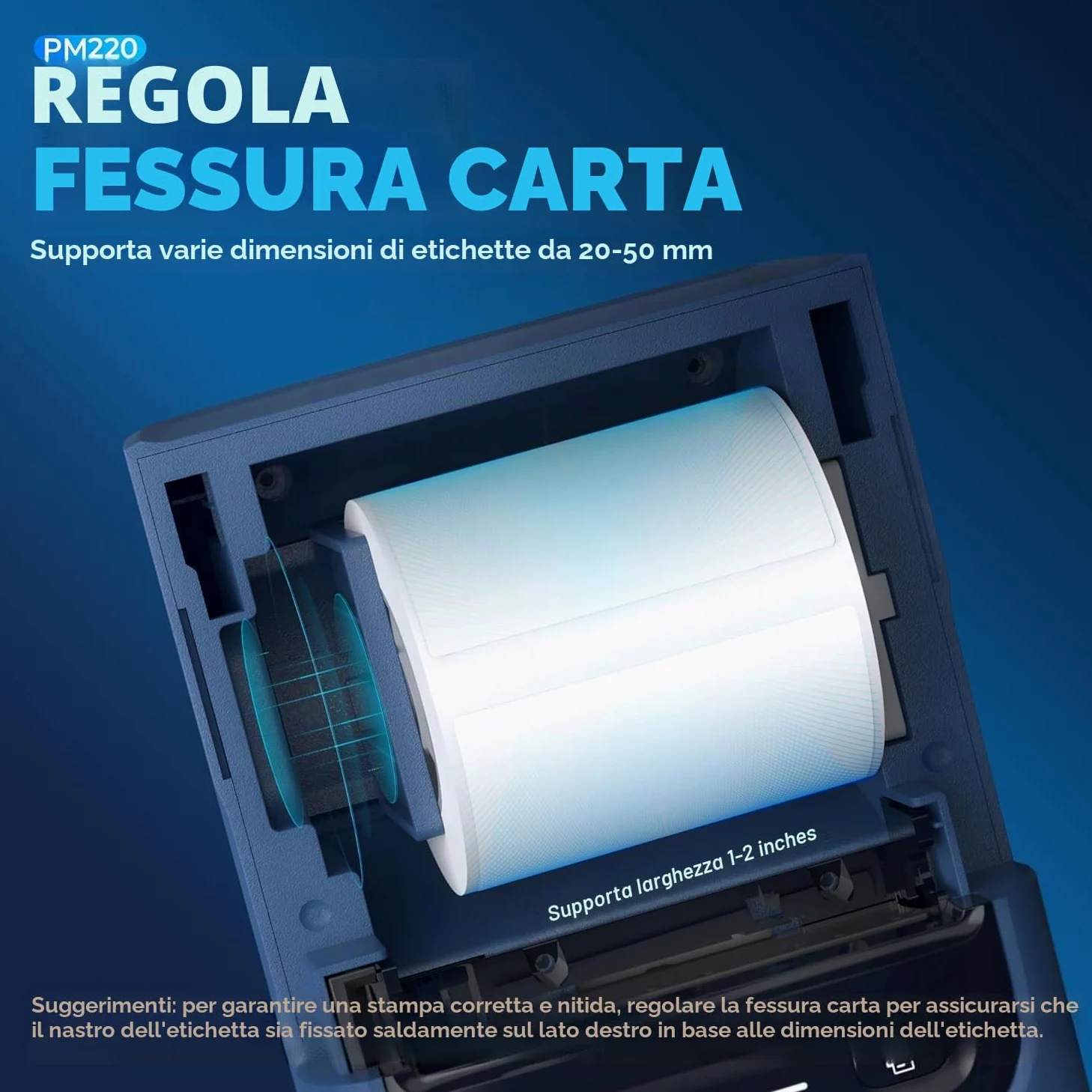 Nelko PM220 etichettatrice con nastro, stampante termica portatile per piccole imprese, indirizzo, logo, abbigliamento, stampante adesiva per telefoni e PC,