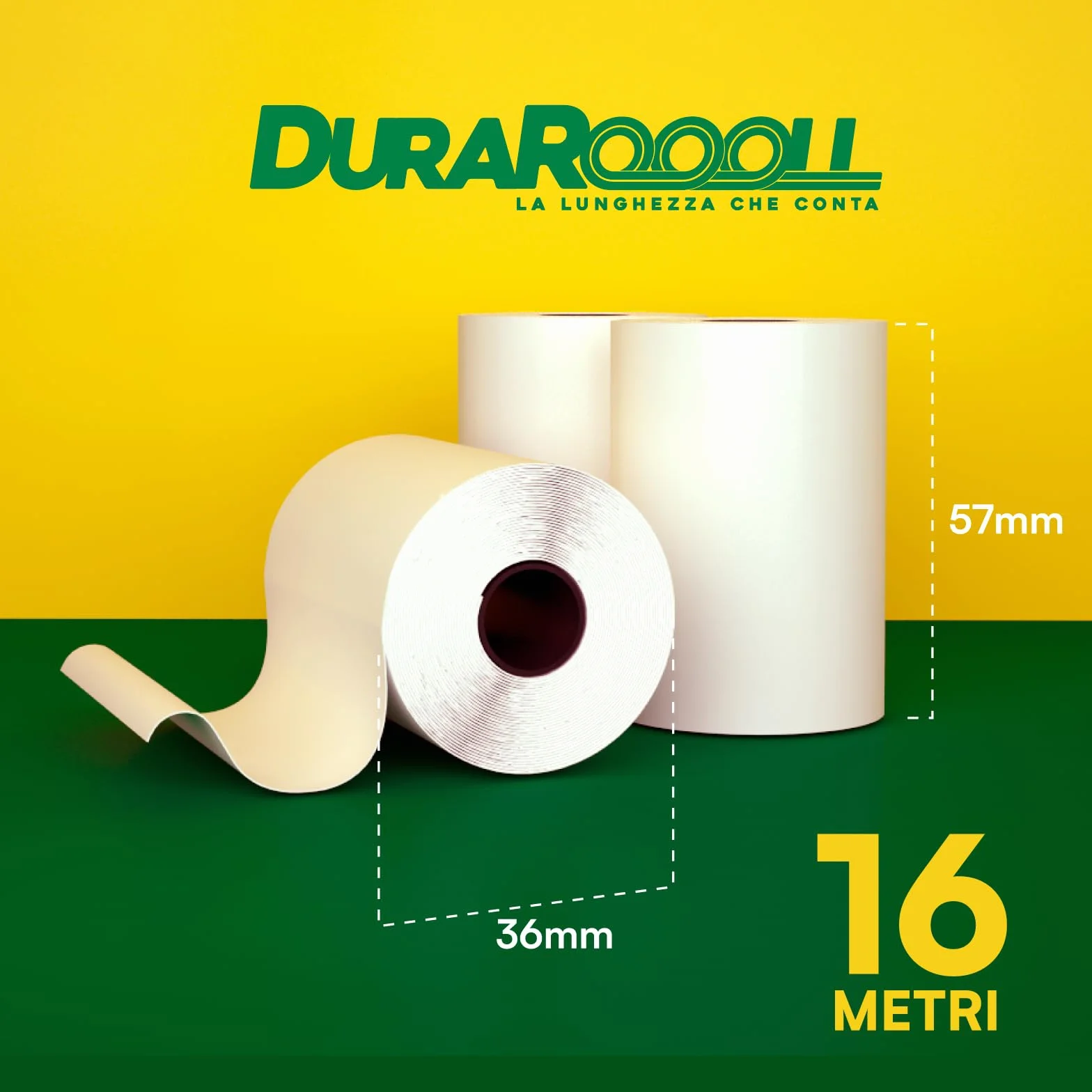 DuraRoooll 40 Rotoli Carta Termica POS 57x36mm 16m Compatibile Nexi SumUp Pax Axerve Ingenico Smart POS