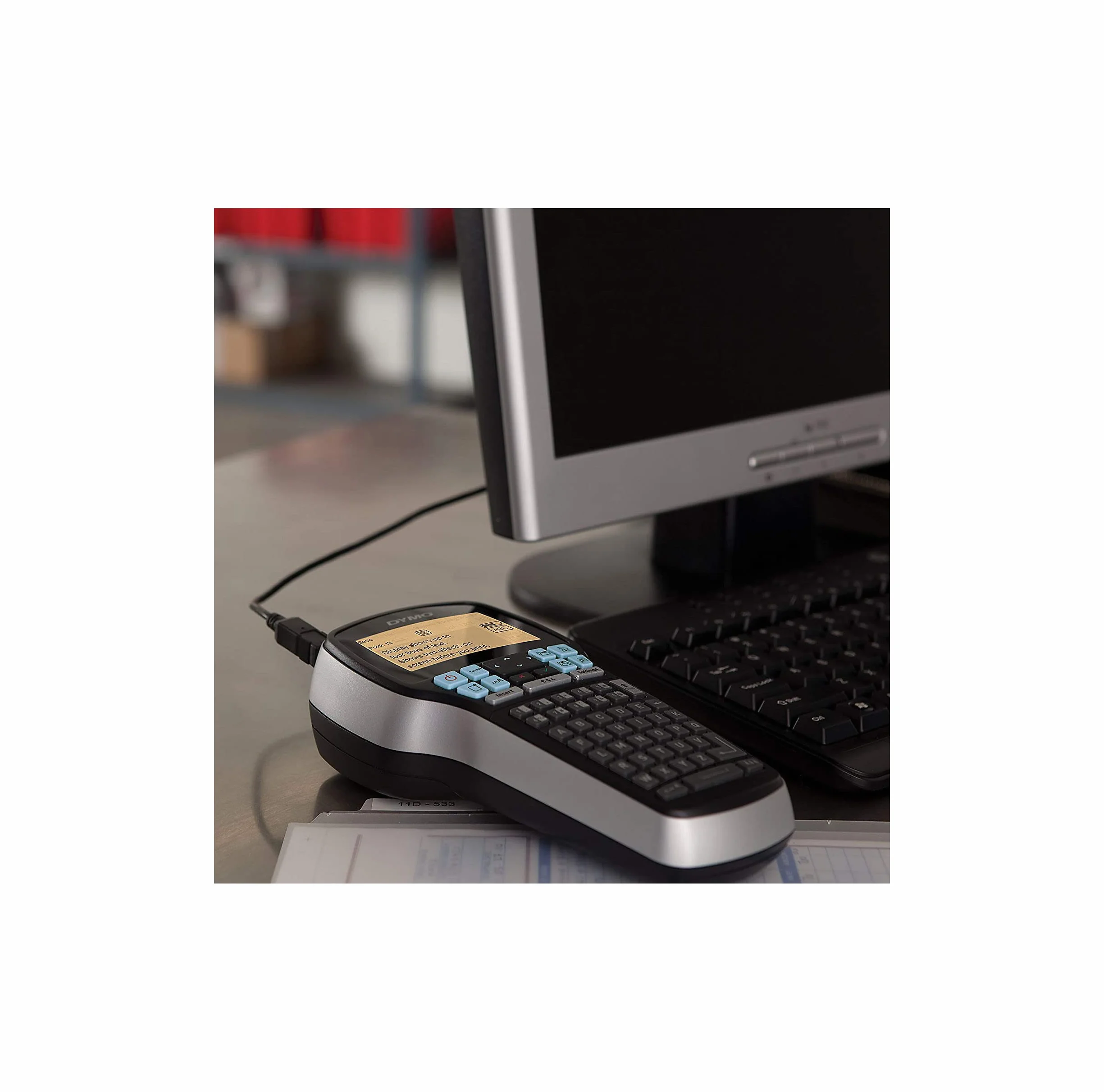 DYMO LabelManager 420P Kit Etichettatrice Portatile Ricaricabile | Stampante per Etichette con Tastiera ABC