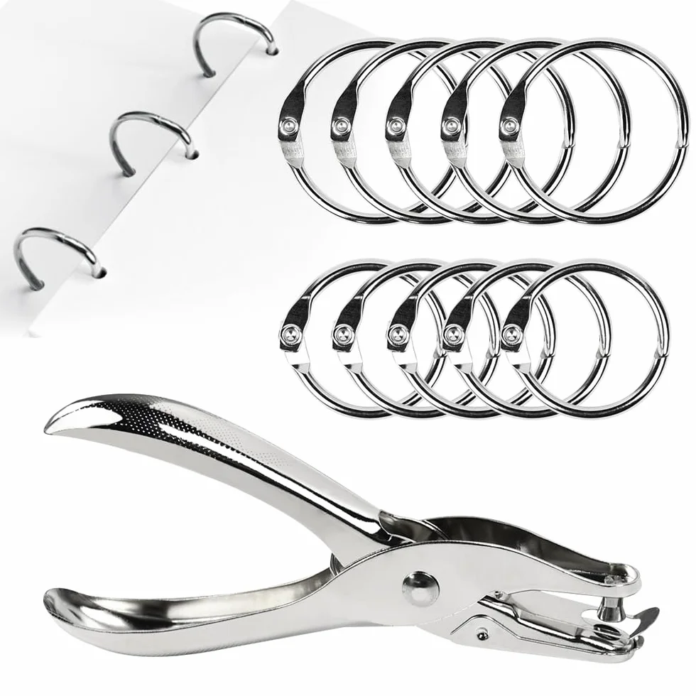 Set Anelli Metallici Apribili 20mm 25mm per Raccoglitore Fogli Quaderni Album