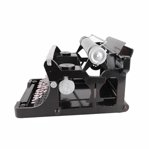 Haofy Macchina da Scrivere Vintage Portatile, Macchina da Scrivere Funzionale in Miniatura, Costruzione in Ferro Fatta a Mano, Ideale per gli Appassionati di Arredamento retrò e Scrittura