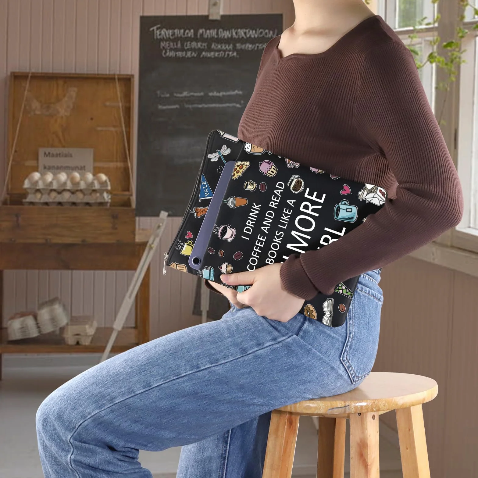Luke's Diner Book Sleeve – Copertina per libro ispirata a Gilmore Girls, regalo per amanti del caffè