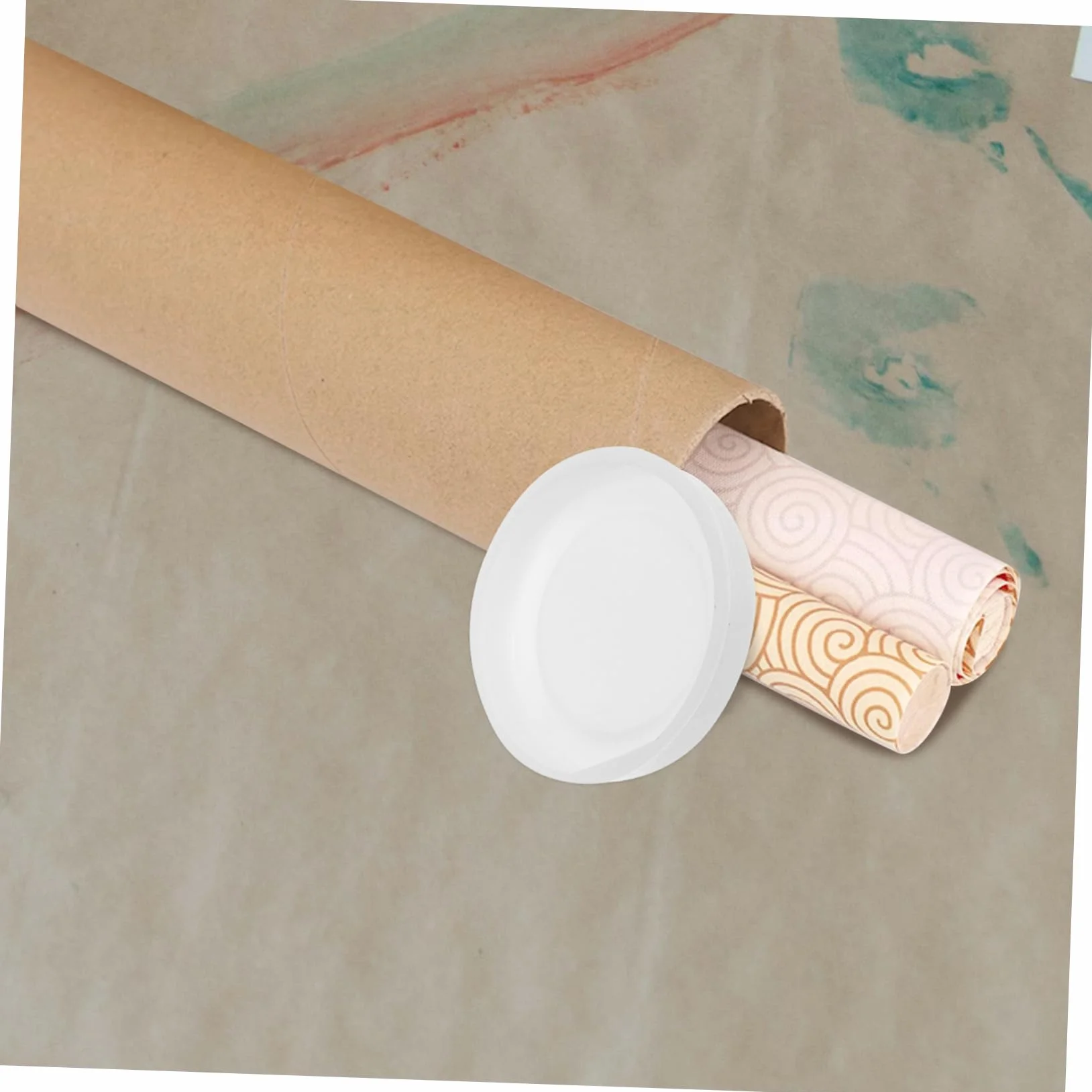 Tappi Terminali per Tubi di Carta Kraft 60 mm 20 Pezzi Plastica Bianca Cappucci Protettivi per Spedizione