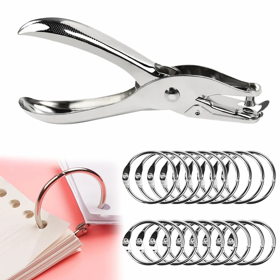 Set Anelli Metallici Apribili 20mm 25mm per Raccoglitore Fogli Quaderni Album