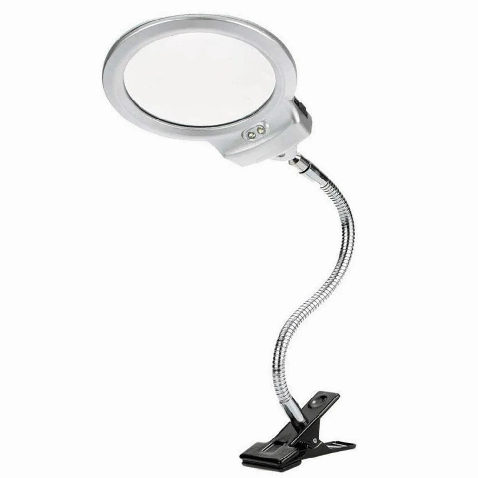 Lente d'Ingrandimento Morsetto di ingrandimento con clip a luci ad alta chiarezza regolabile regolabile artigianato durevole for saldatura riparazione assemblaggio di cucito Ispezione
