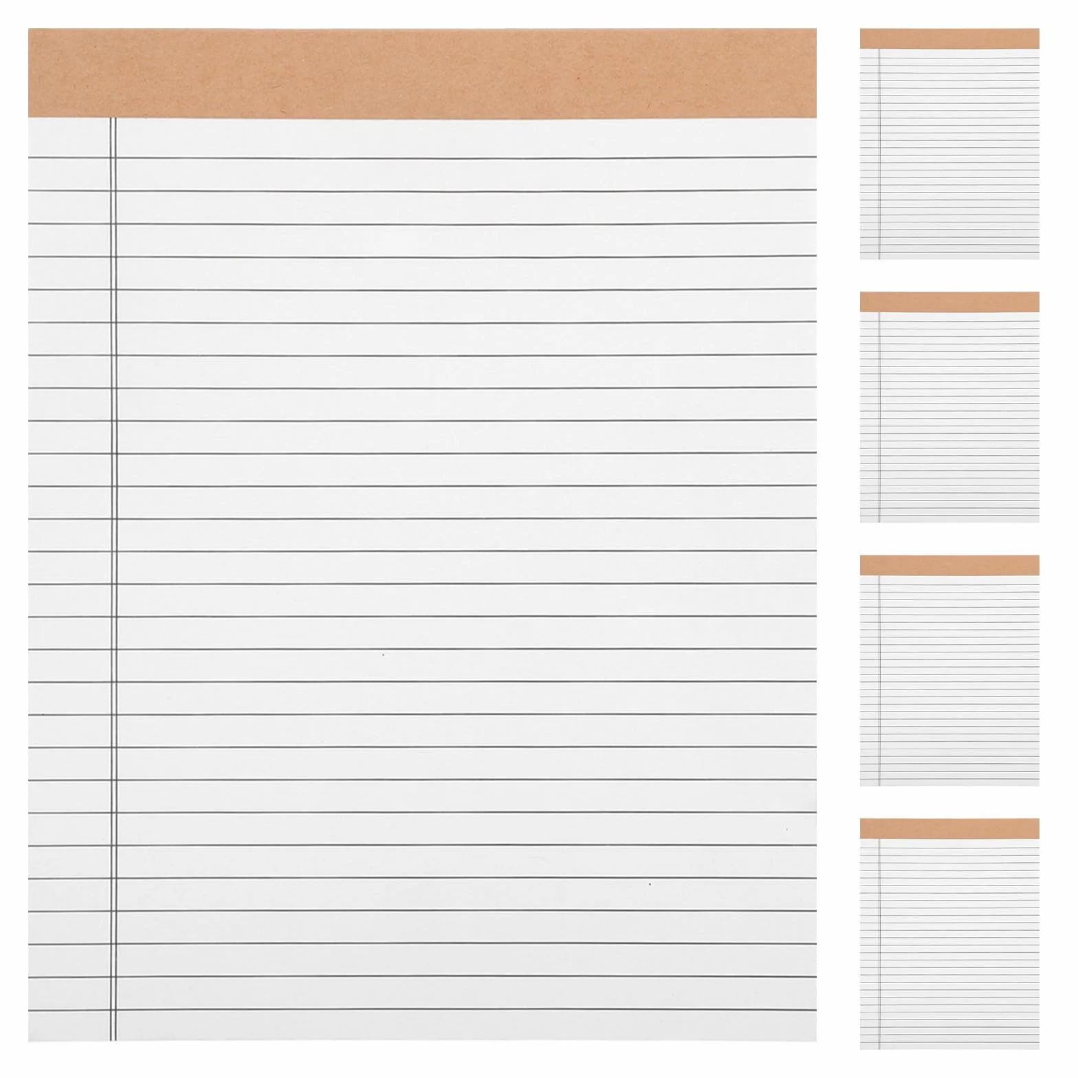 DOITOOL Blocchi note per scrittura da 5 pezzi - Blocco note per riunioni, quaderno per pianificare, blocco di carta, a righe larghe per lavoro d'ufficio universitario