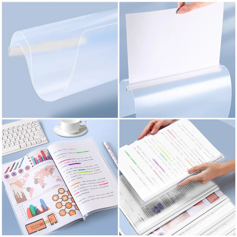 Plastica A4 Copertine Per Rilegatura, Cartella Di File Con Barra Scorrevole, 10 Fogli Copertina Per Report Con Clip